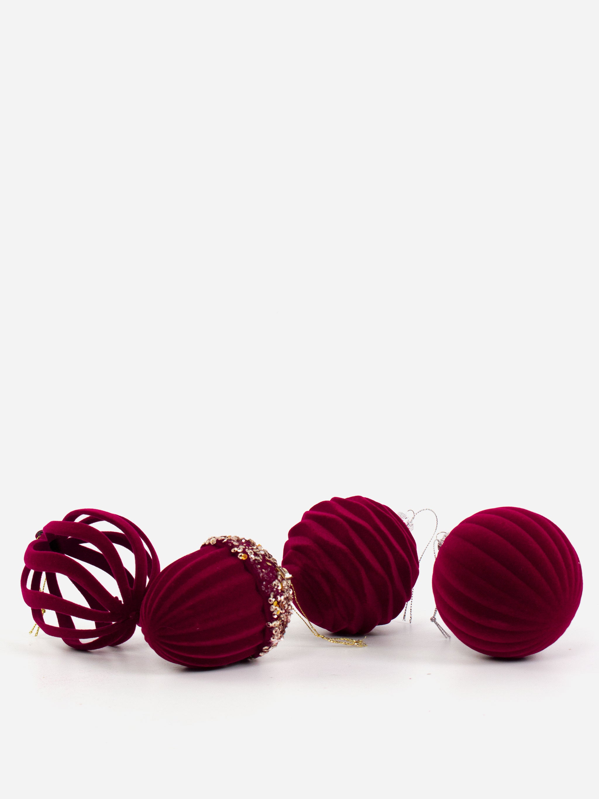 Burgundy Christmas Bauble Set