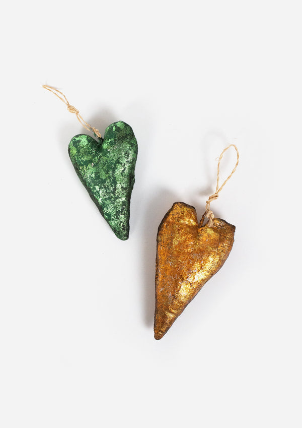 Canvas Heart Hanging Ornament