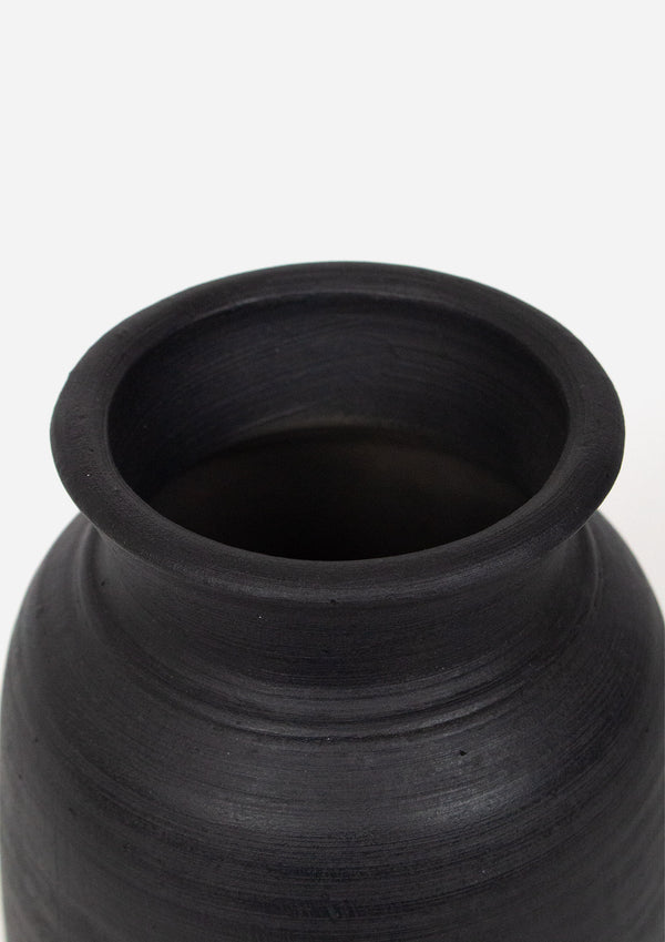 Charcoal Clay Vase