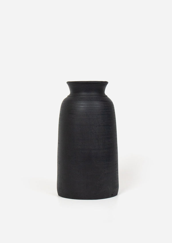 Charcoal Clay Vase