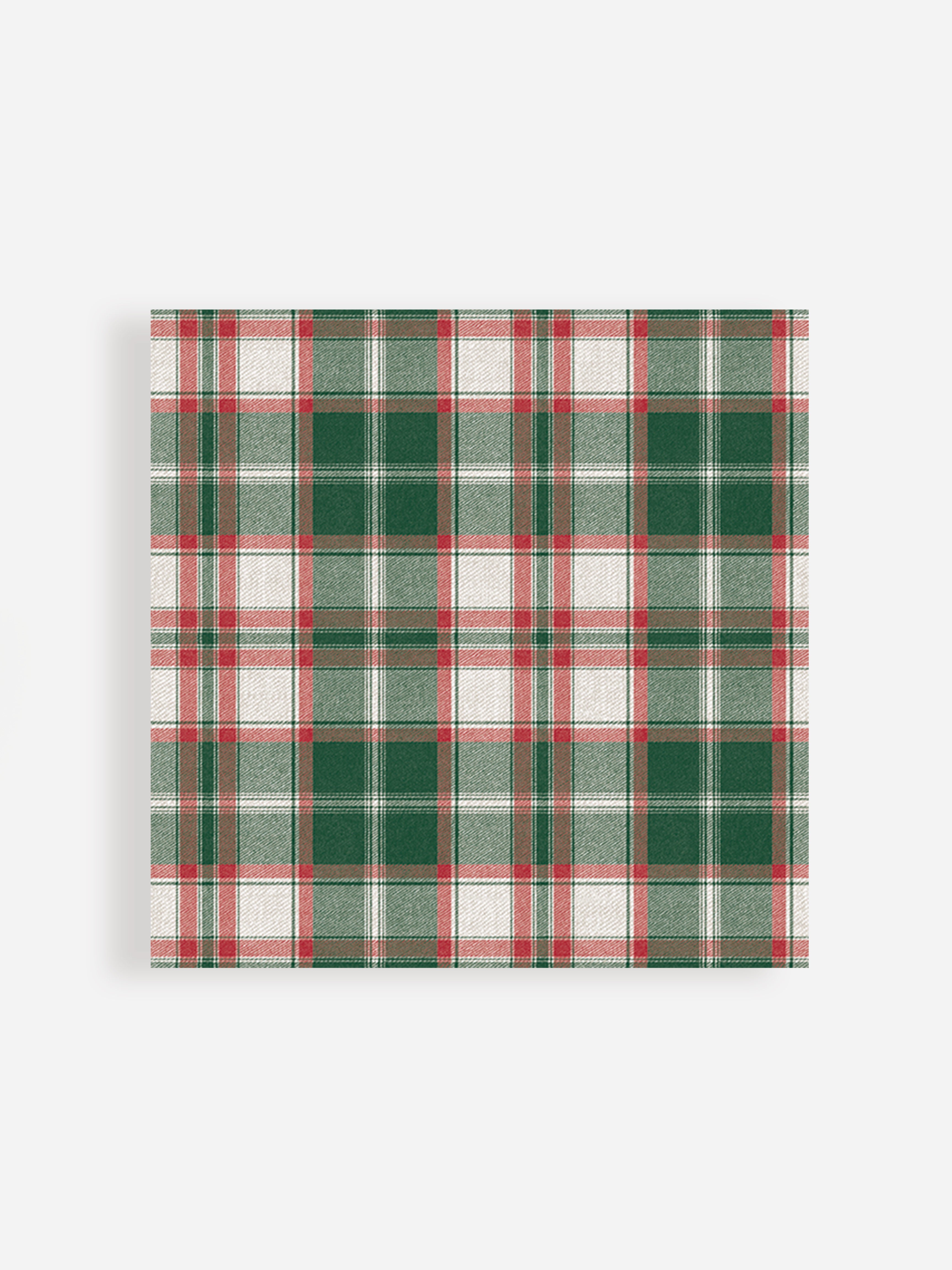 Check Green Red Napkins