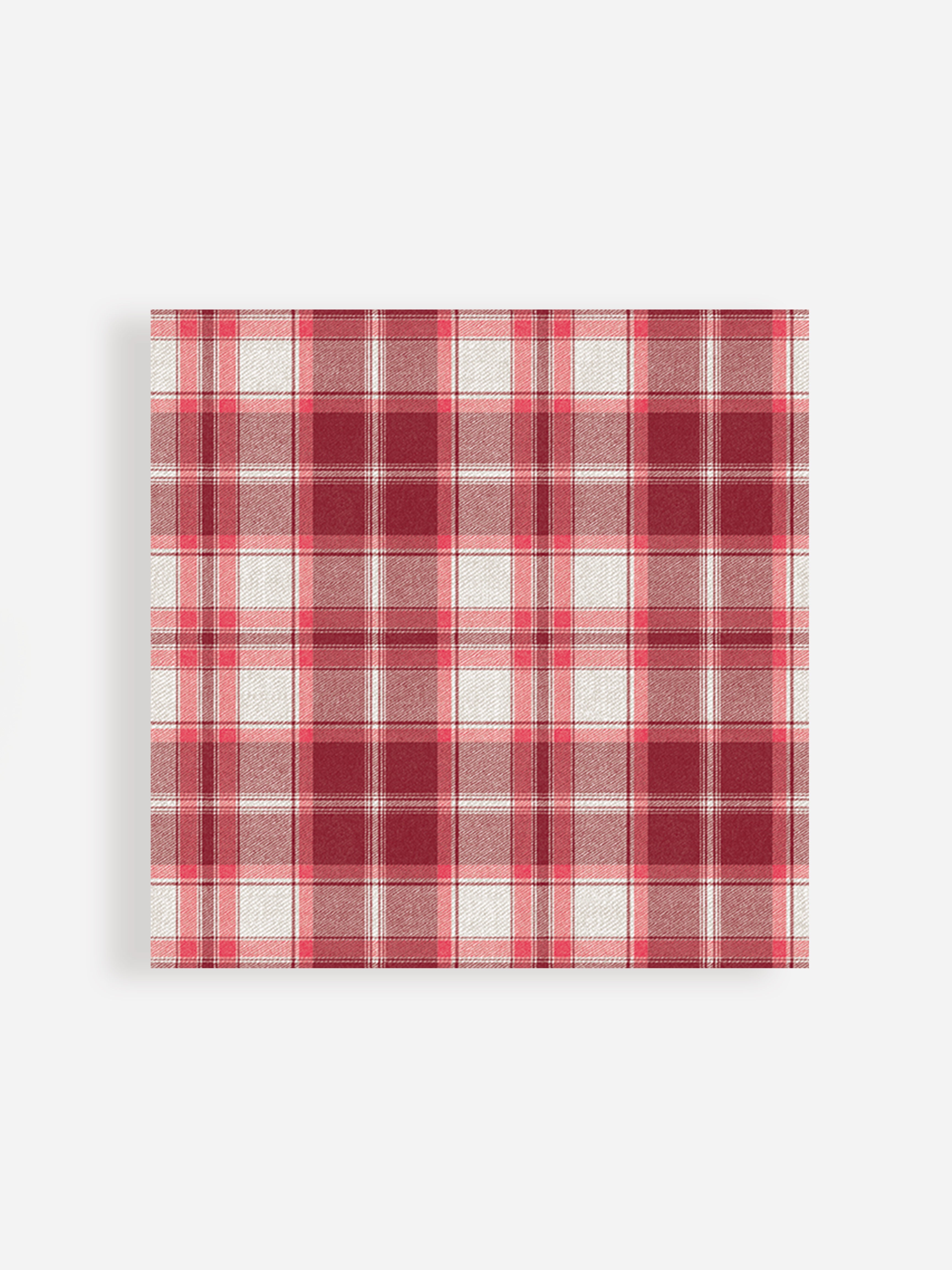 Check Red Napkins