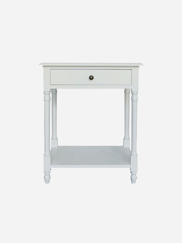 Chloe White Bedside Table