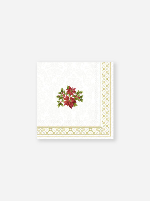 Classic Christmas Poinsettia Napkins