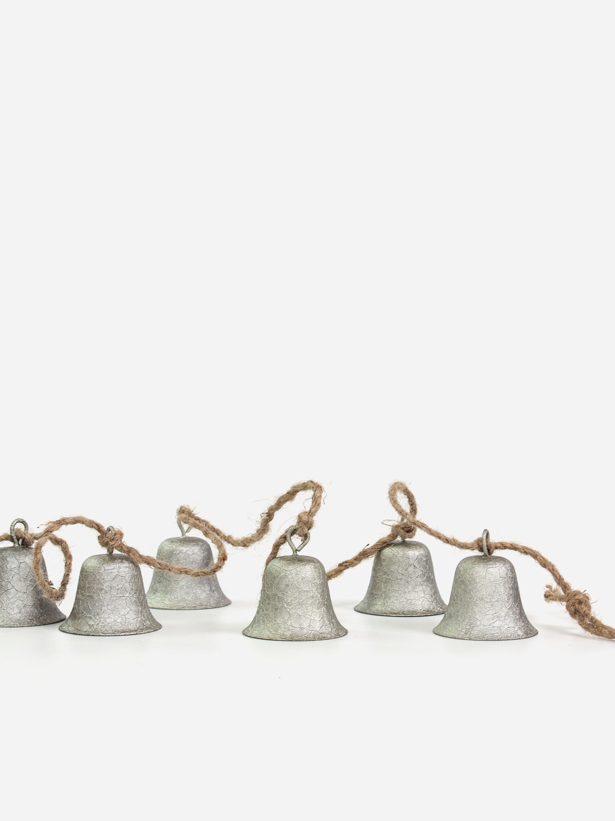 Crackle Grey Bell Garland