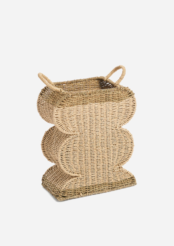 Curved Rope Basket Vase
