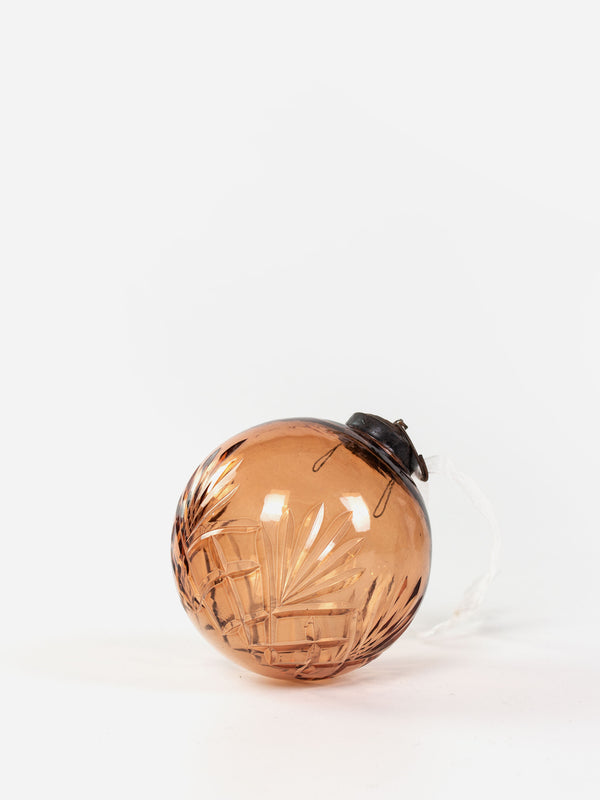 Cut Glass Burnt Bauble