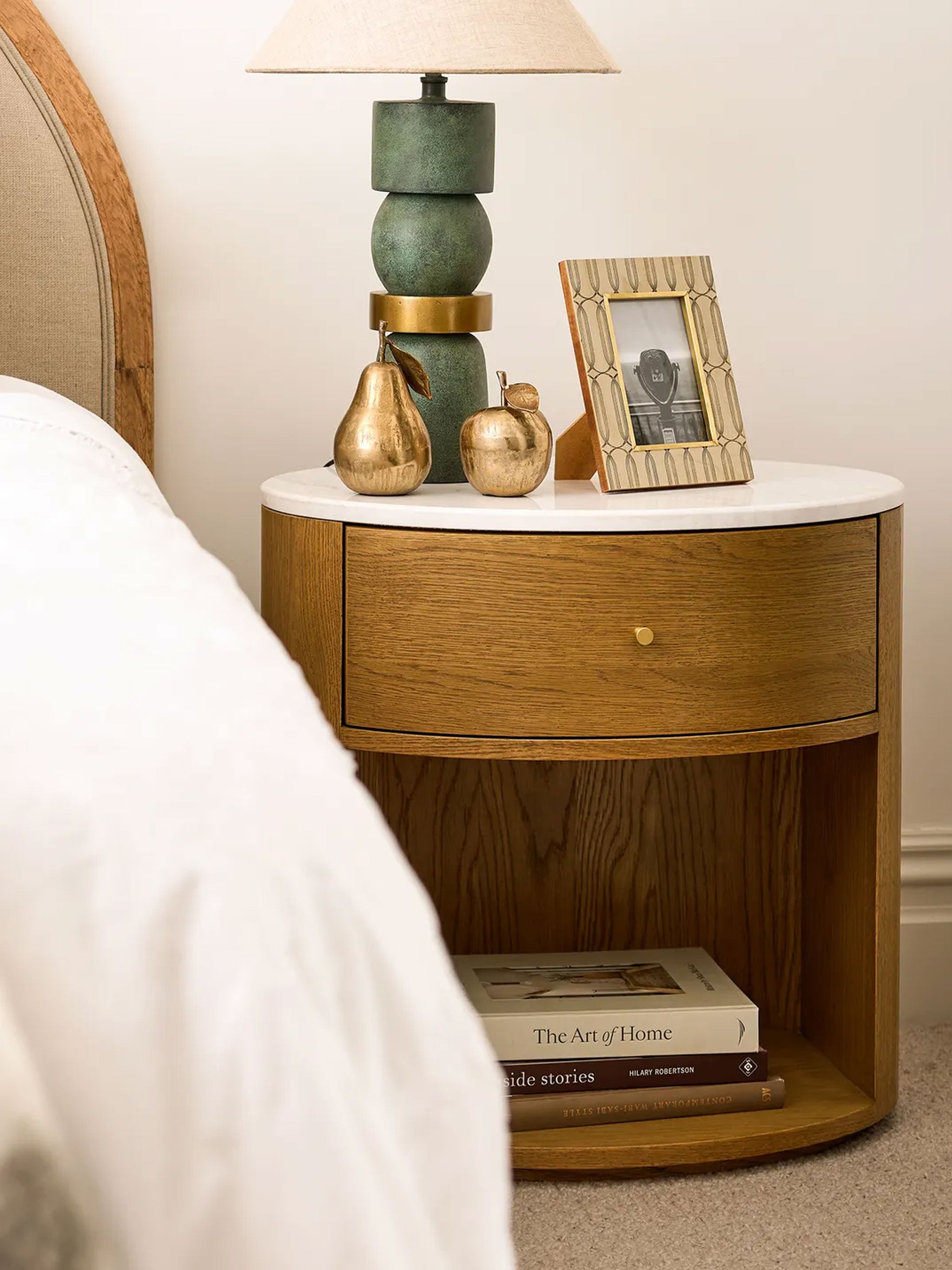 Dana Oval Bedside Table
