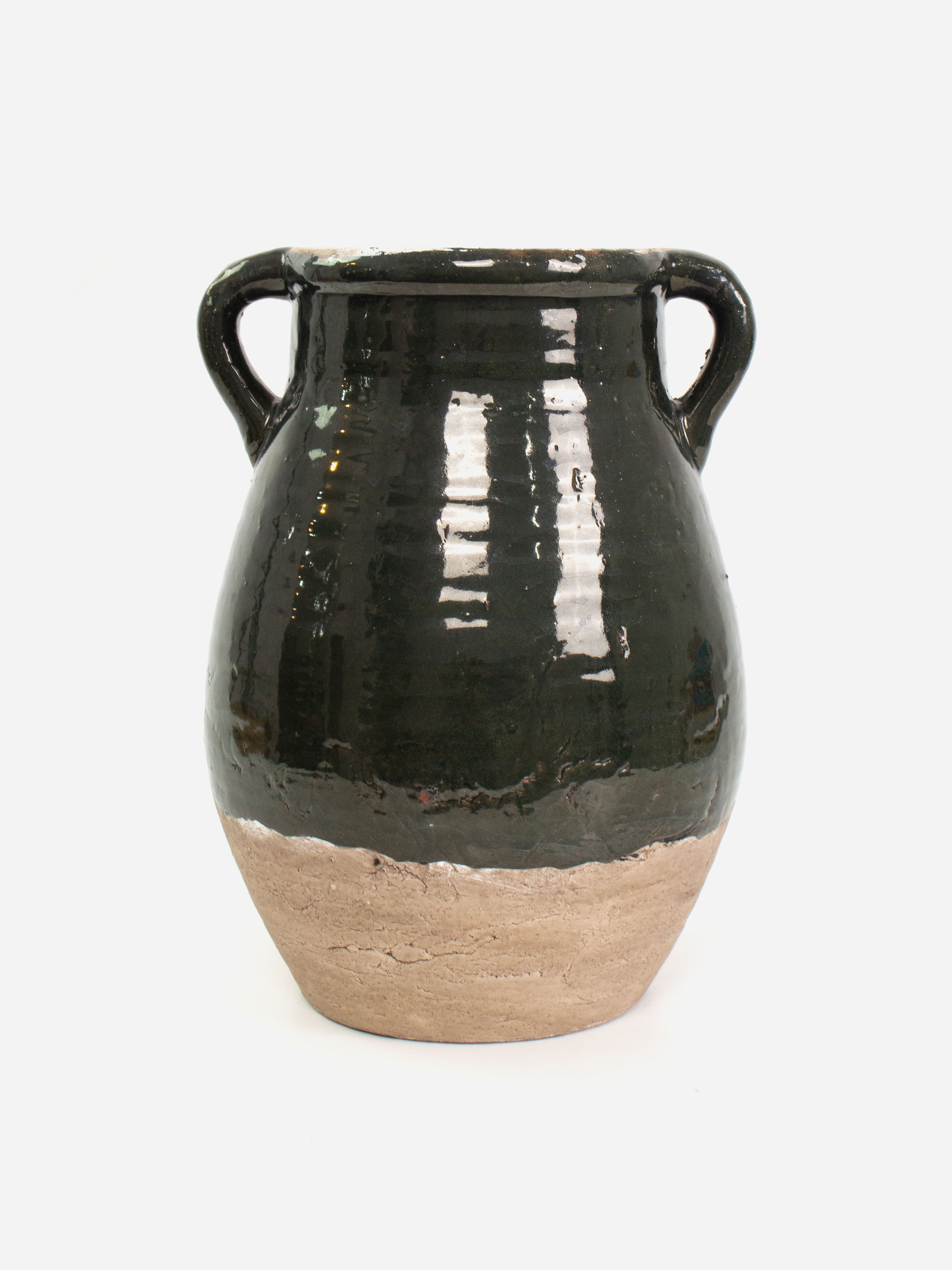 Deep Green Amphora Vase