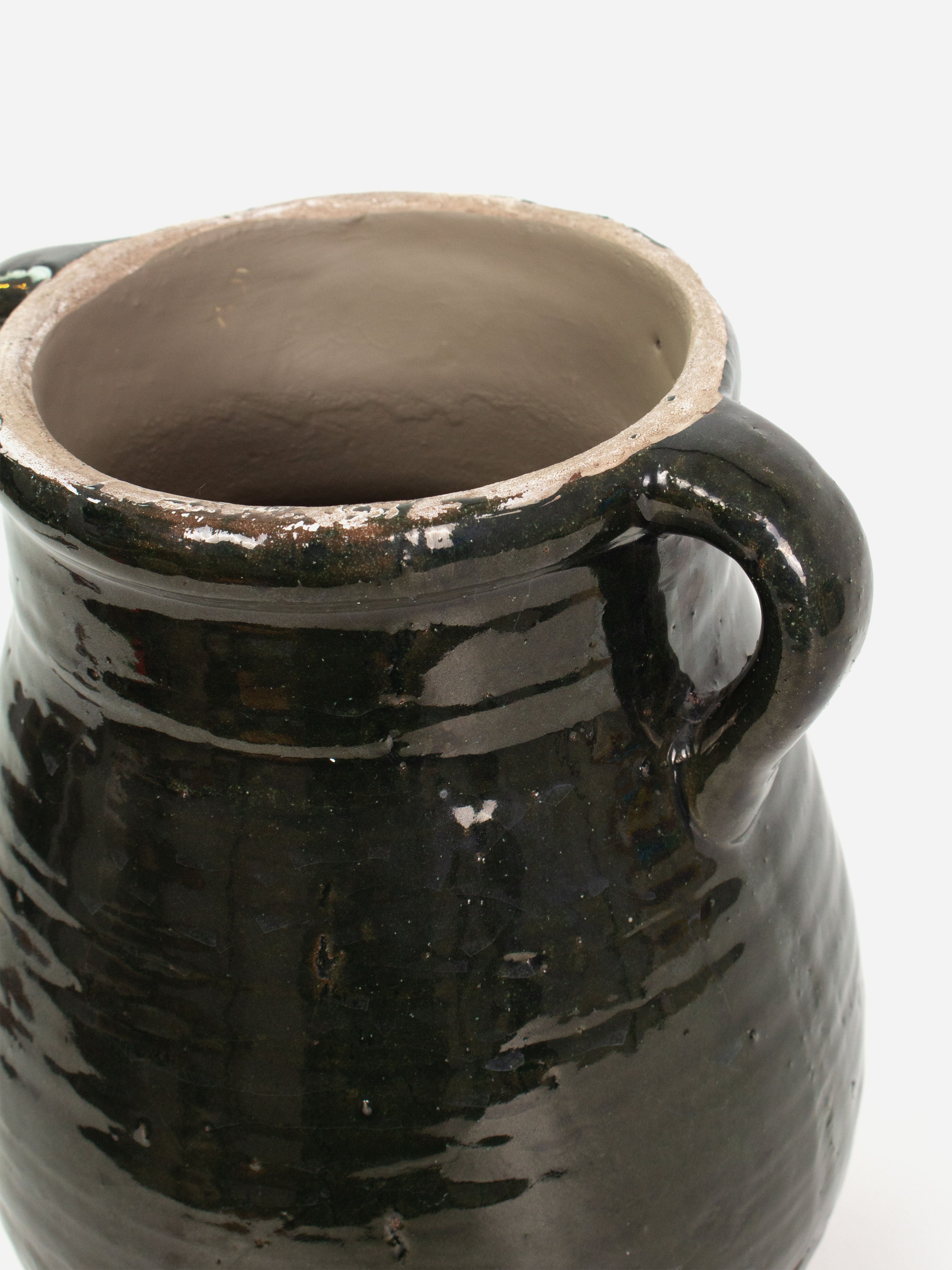 Deep Green Amphora Vase