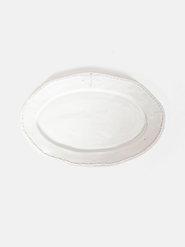 Dragonfly White Oval Platter - Large