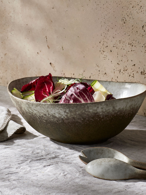 Dusk Stoneware Deep Oval Bowl