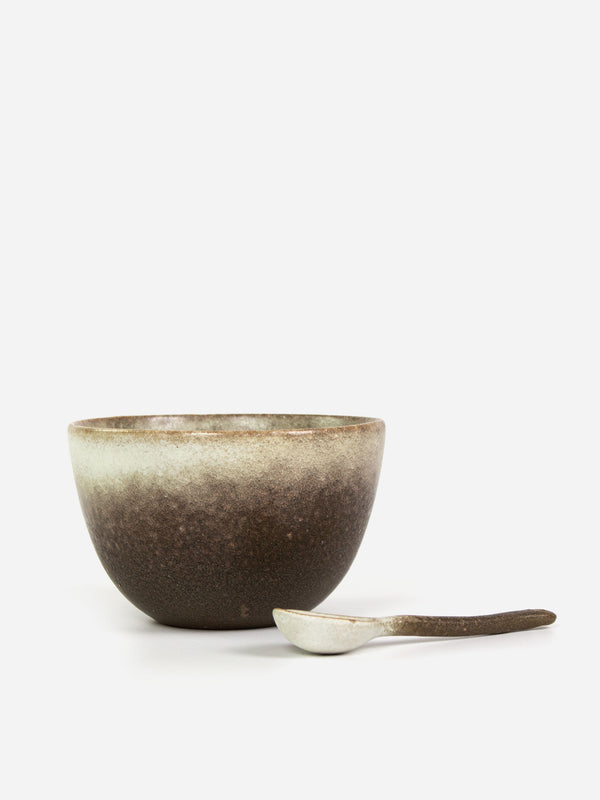 Dusk Stoneware Tall Bowl & Spoon Set