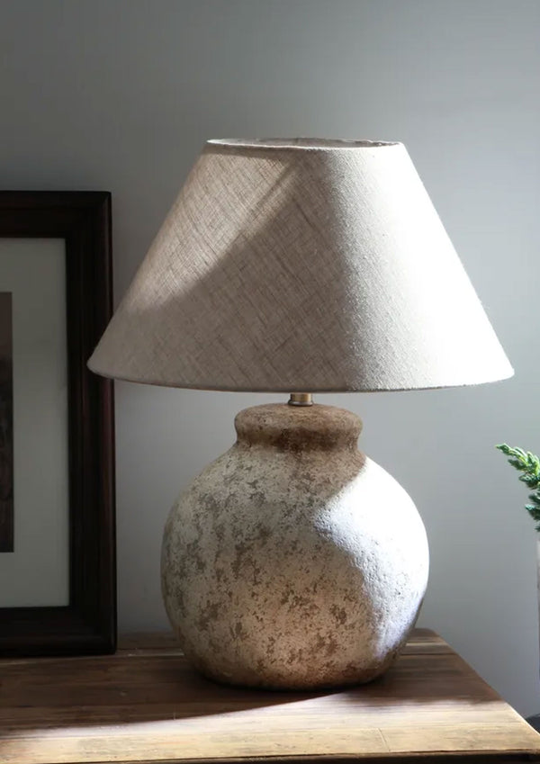 Elba Short Terracotta Lamp