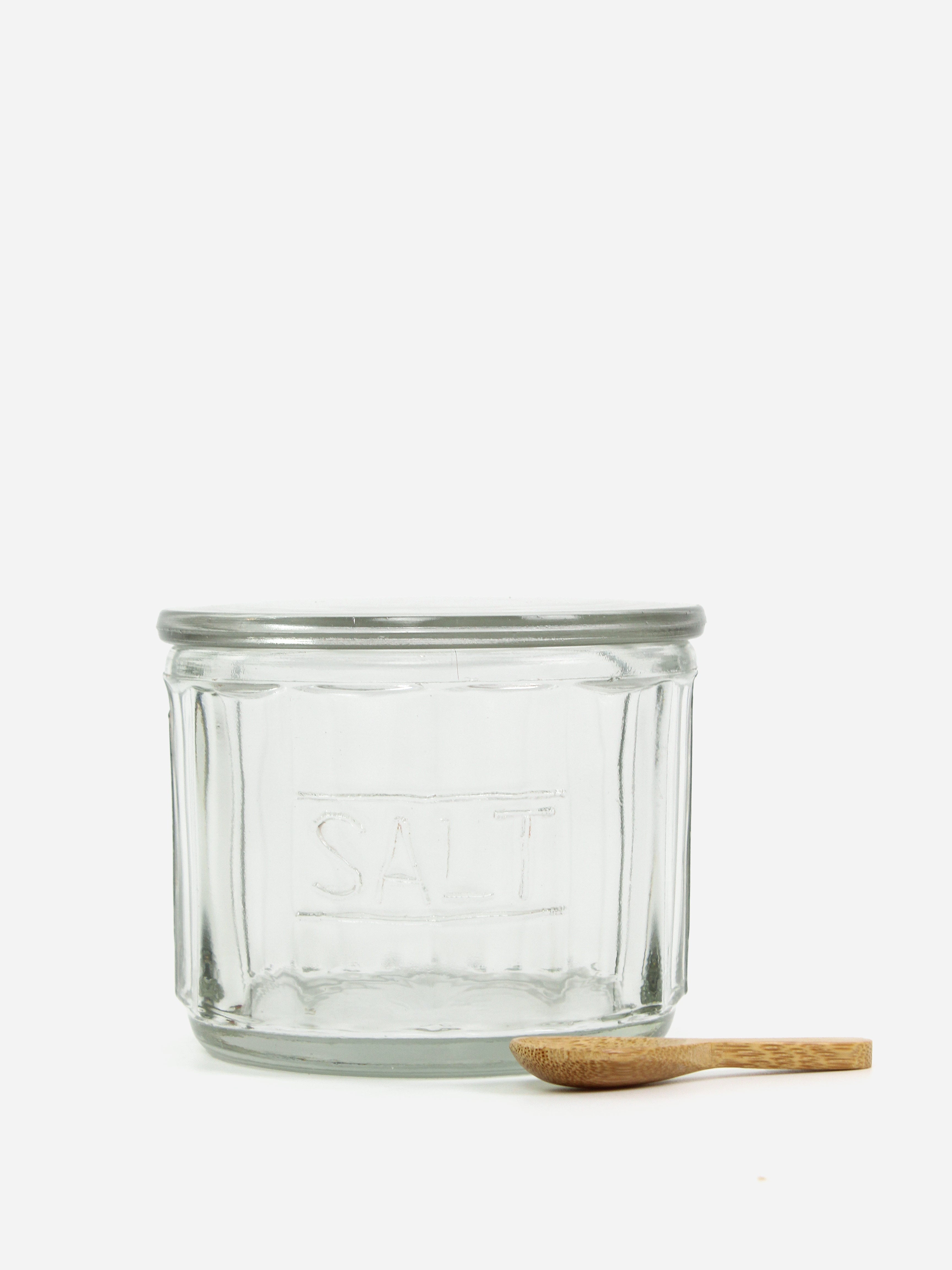 Eltham Glass Salt Jar with Spoon