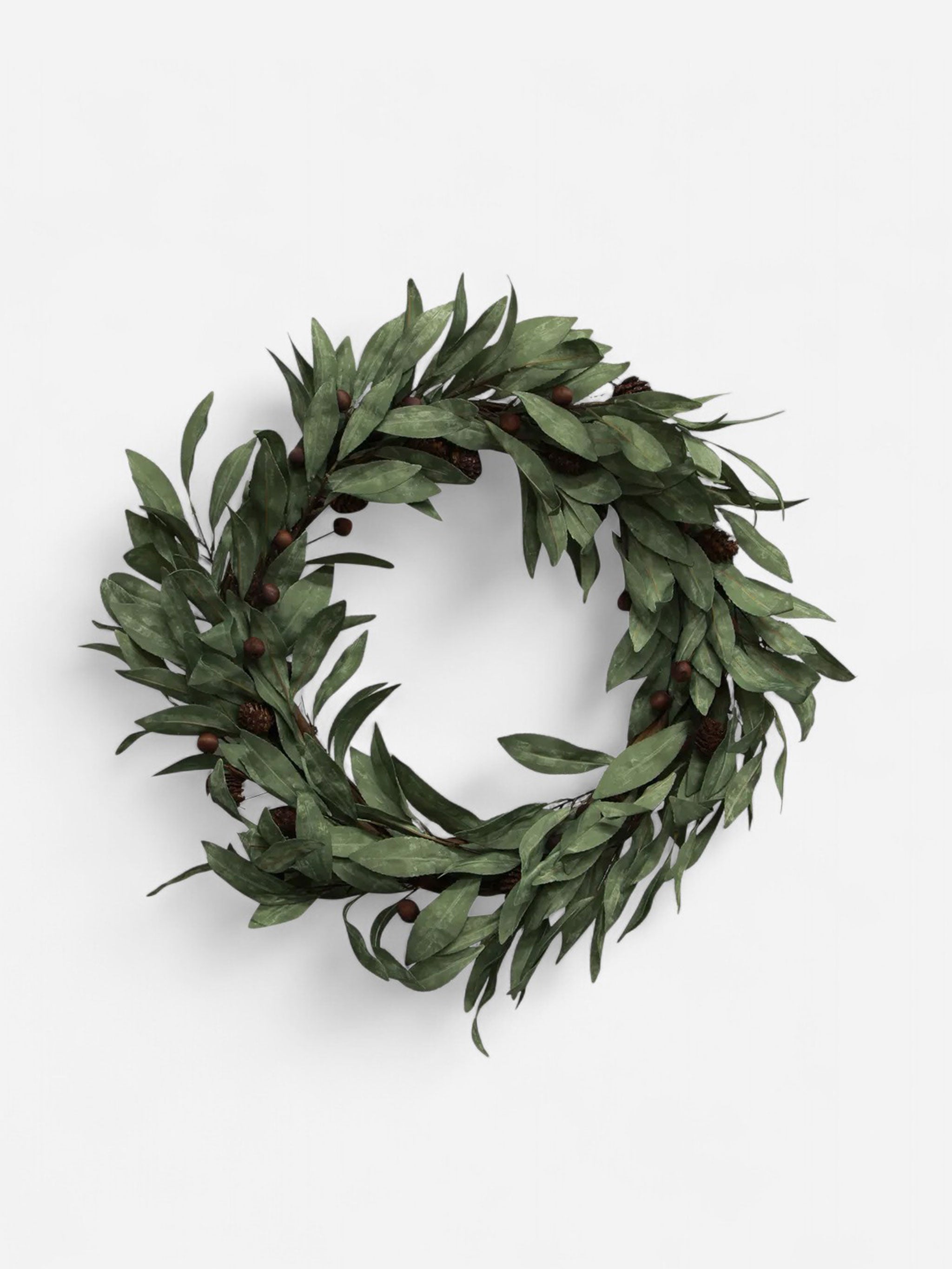 Eucalyptus & Brown Wood Berry Wreath