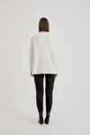 Exposed Seam Funnel Neck Knit