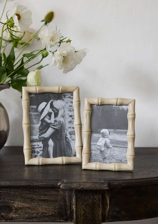 Faux Bamboo Cream Photo Frame