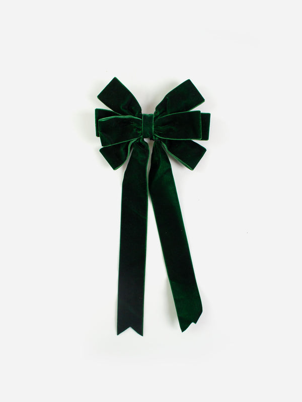 Forest Green Velvet Bow