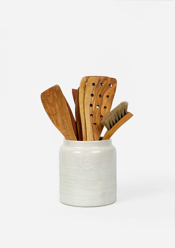 Franco Rustic White Utensil Holder