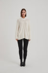 Funnel Neck Ribbed Knit