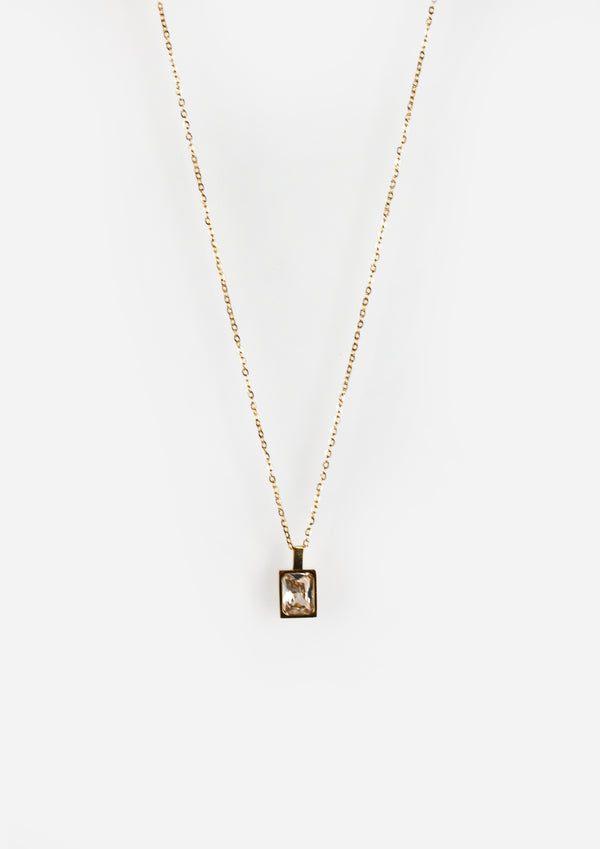 Gold Rectangle Necklace