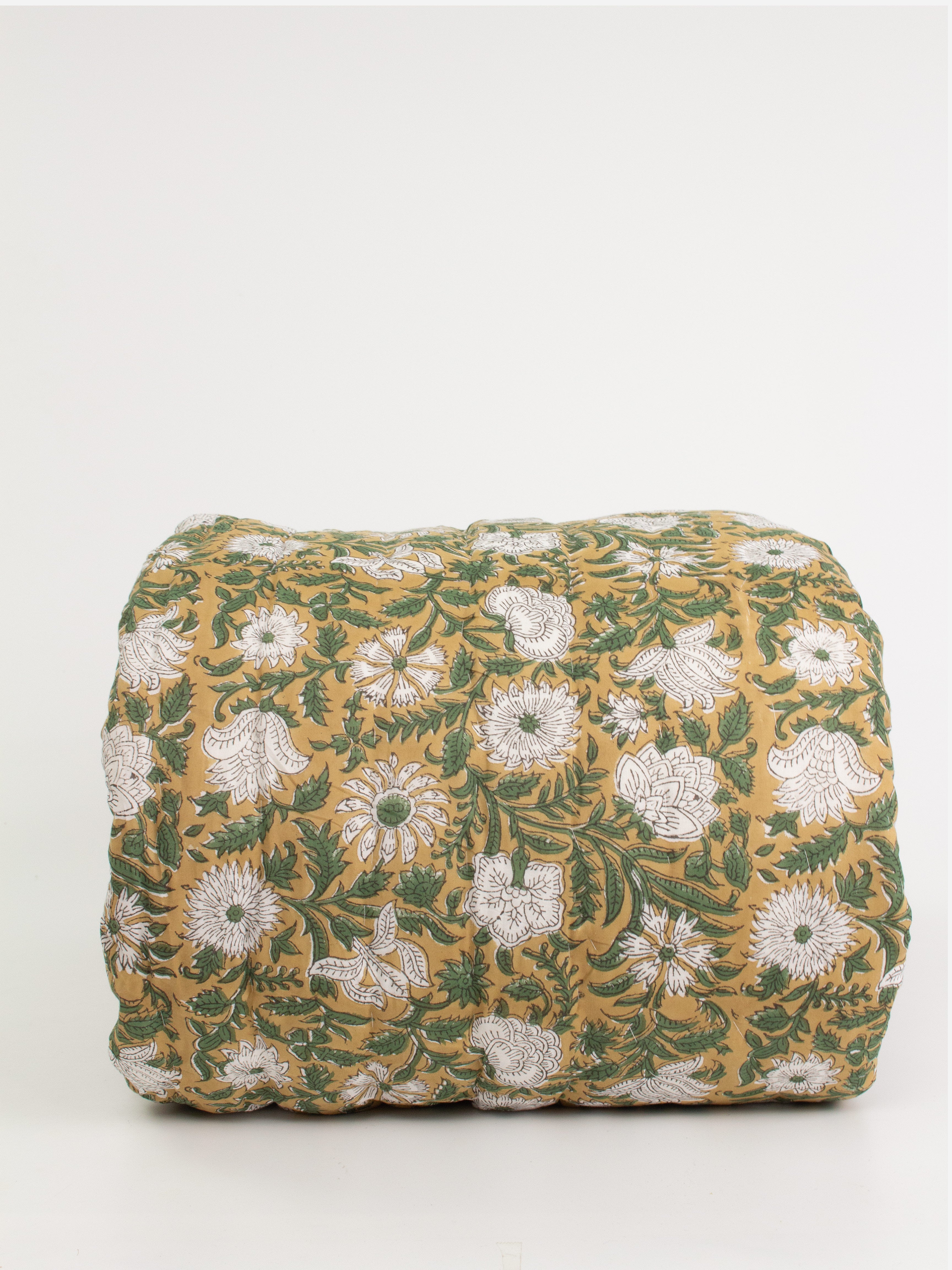 Golden Meadow Reversible Cotton Bedspread