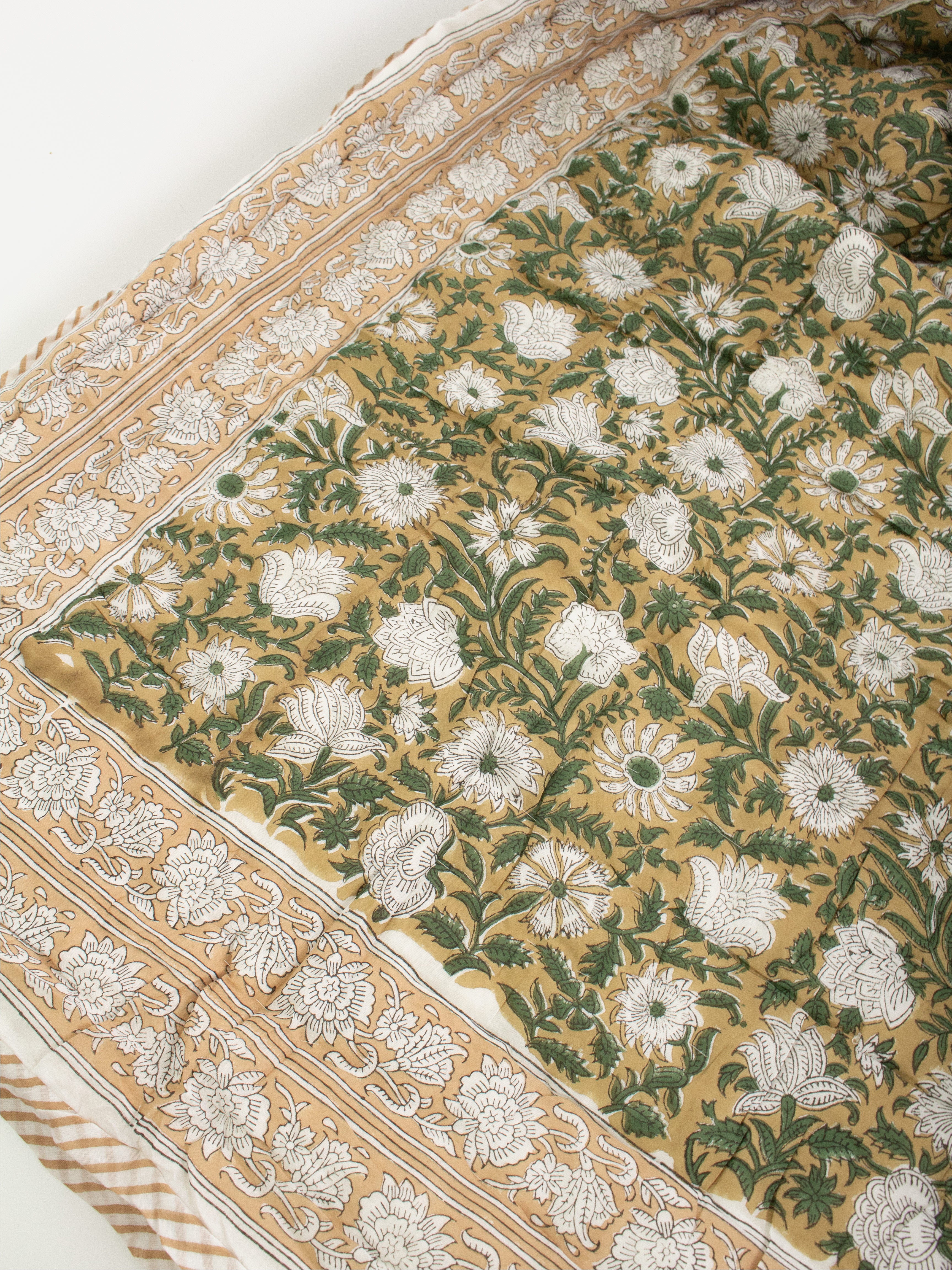 Golden Meadow Reversible Cotton Bedspread