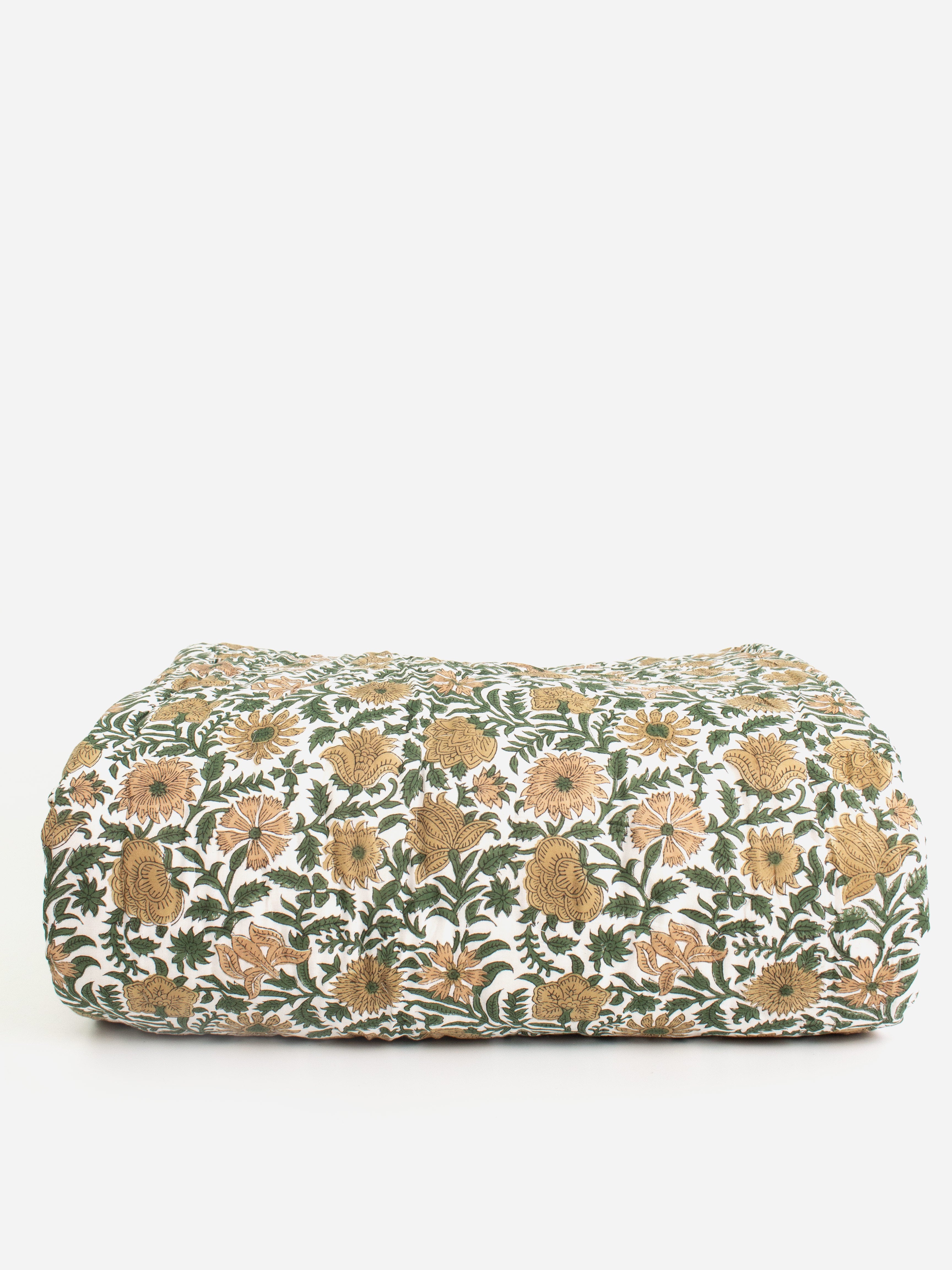 Golden Meadow Reversible Cotton Bedspread