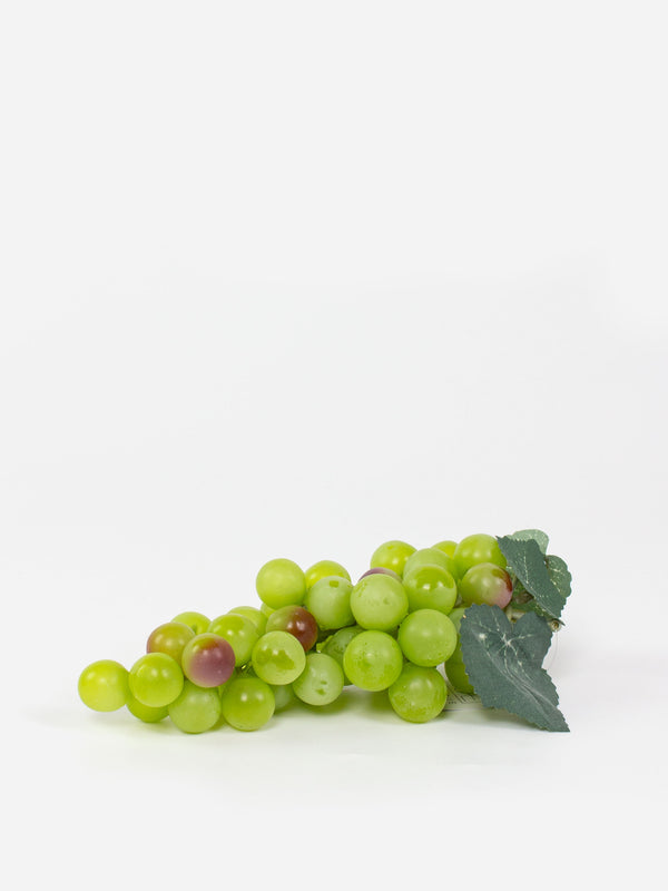 Green Grapes with Leaves