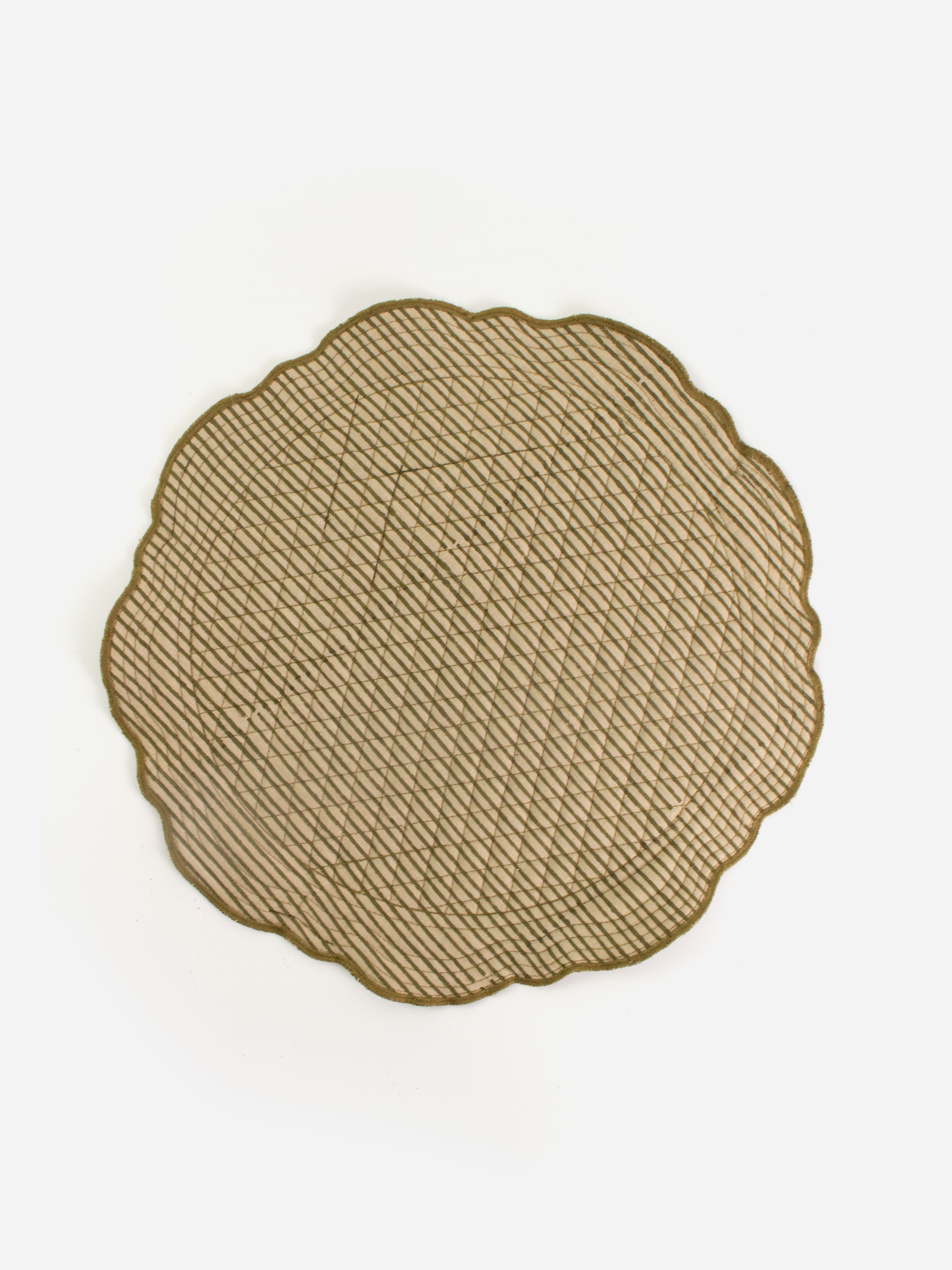 Green Striped Quilted Placemat