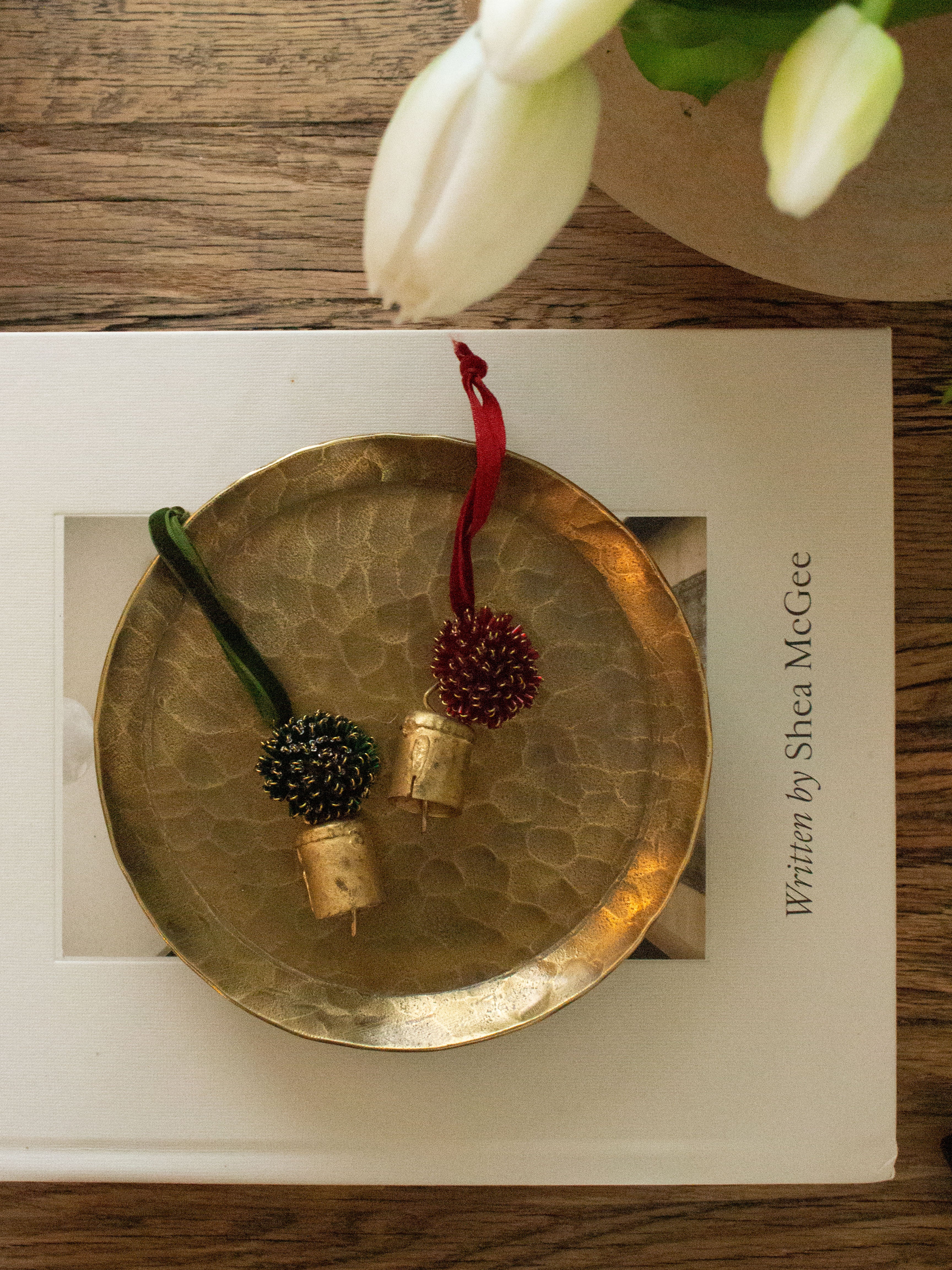 Hanging Beaded Branch with Bell