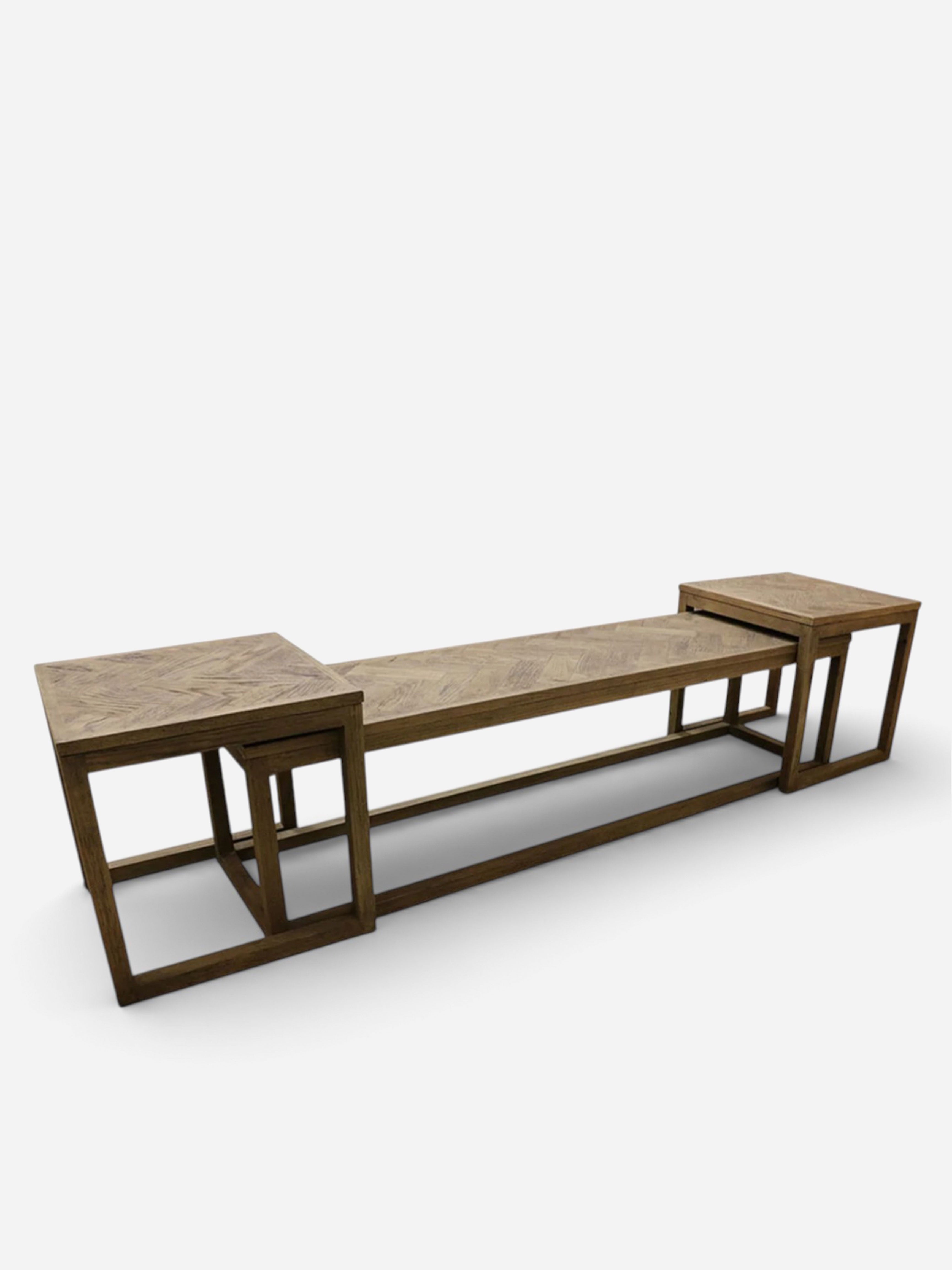 Harvest Oak Nesting Bench