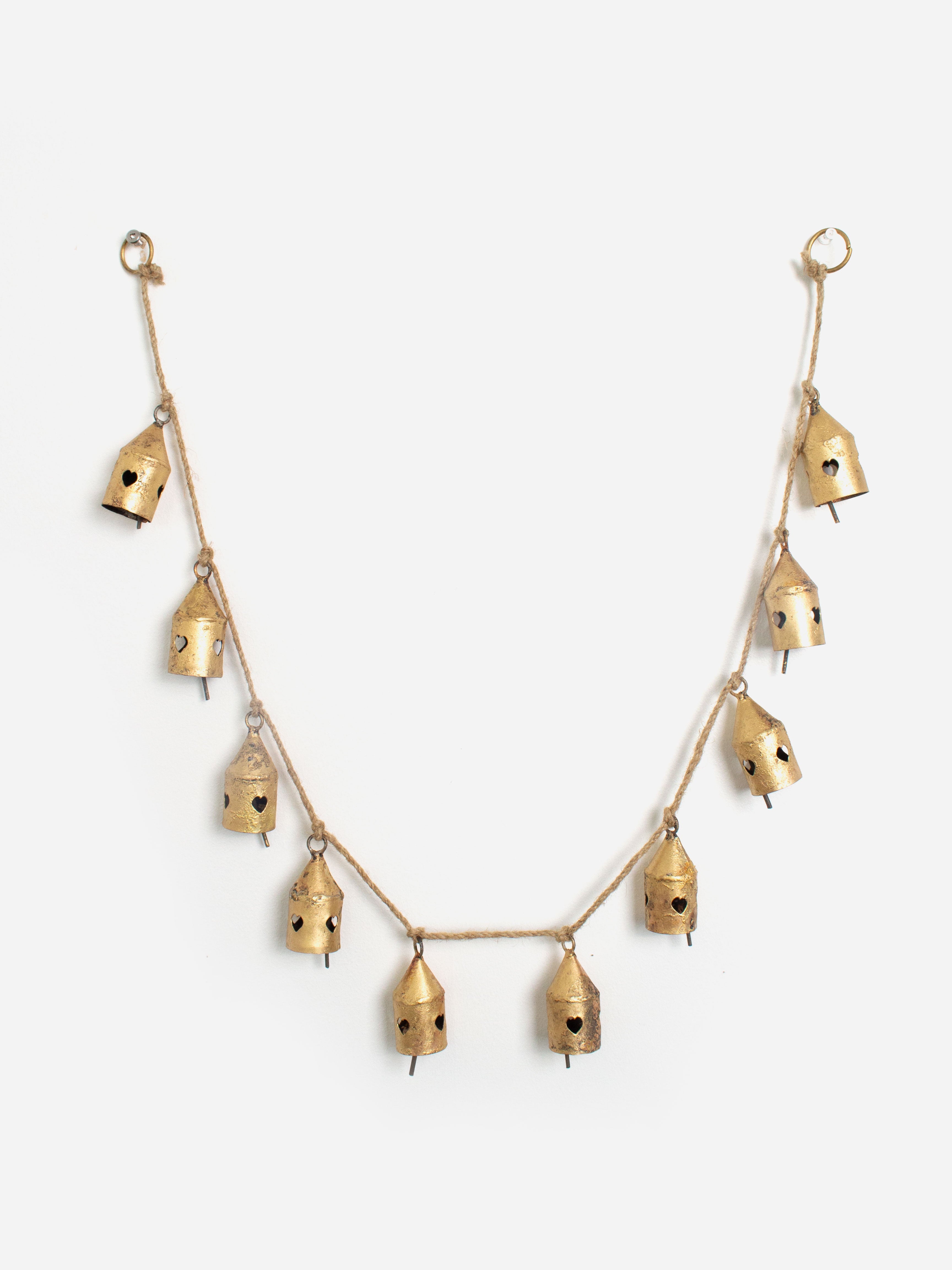 Heart Cut Out Bells Garland