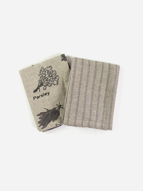 Herb Print Tea Towel Set