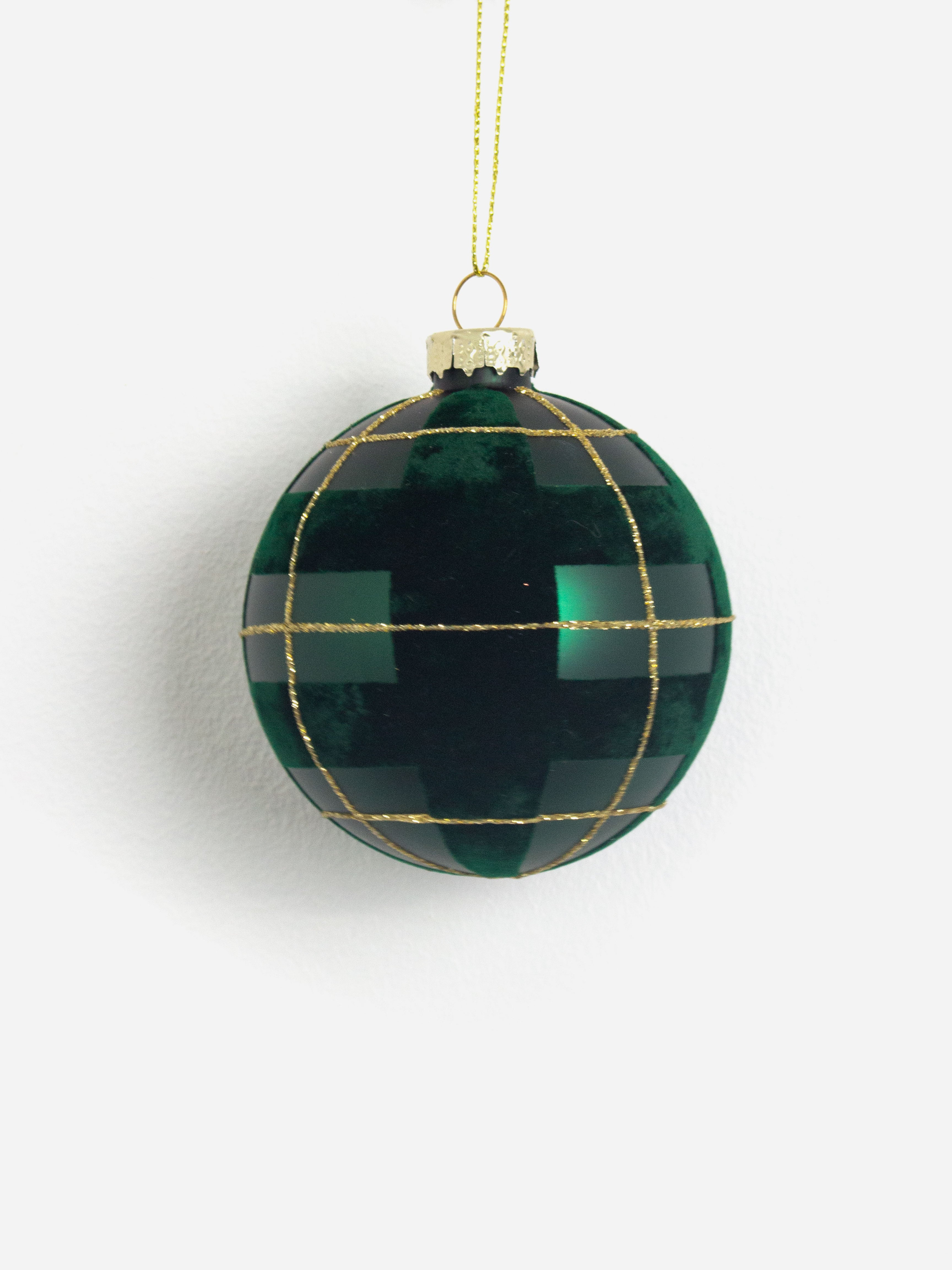 Highland Green Glass Bauble