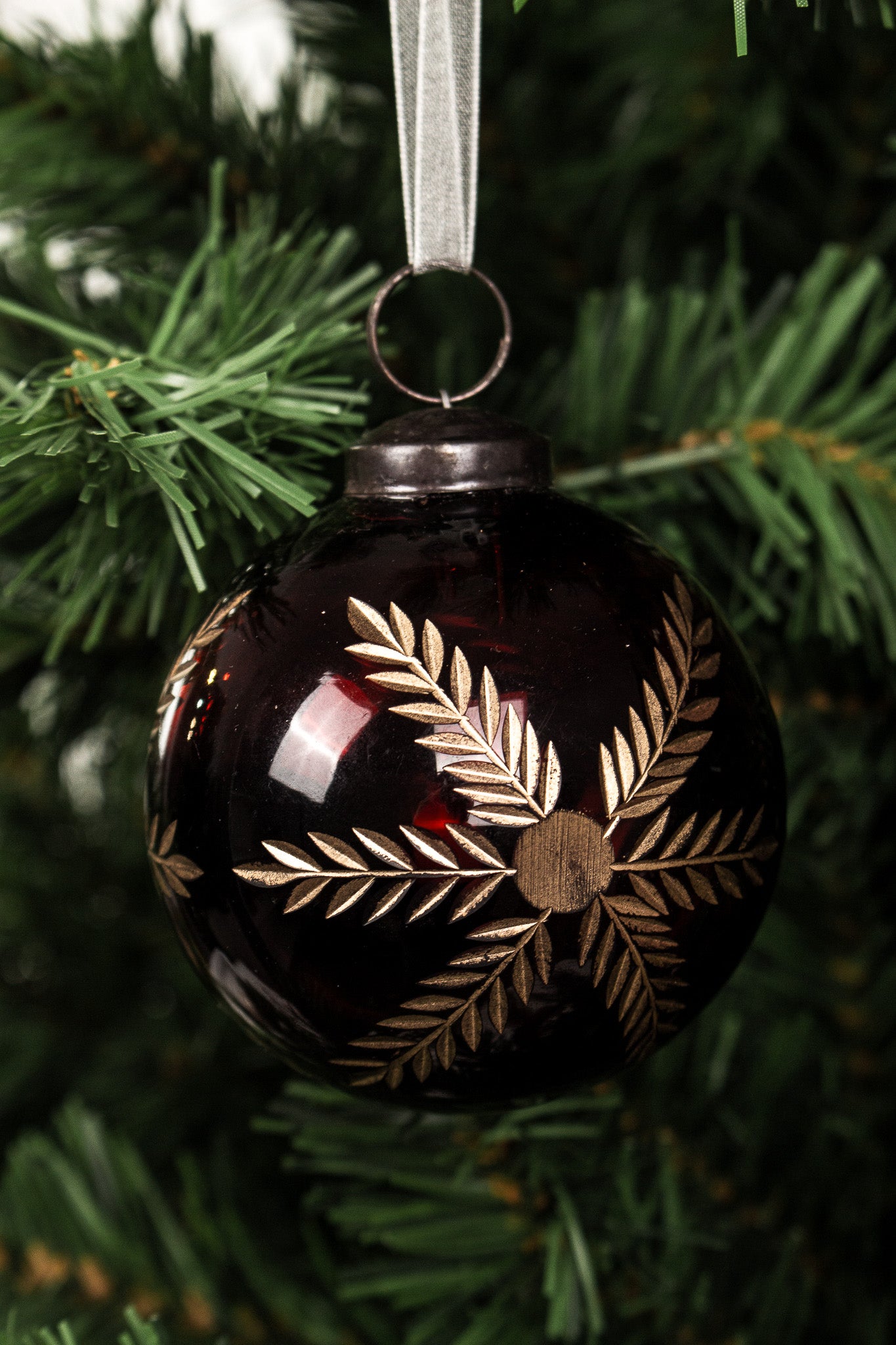 Amina Red Hanging Glass Ball