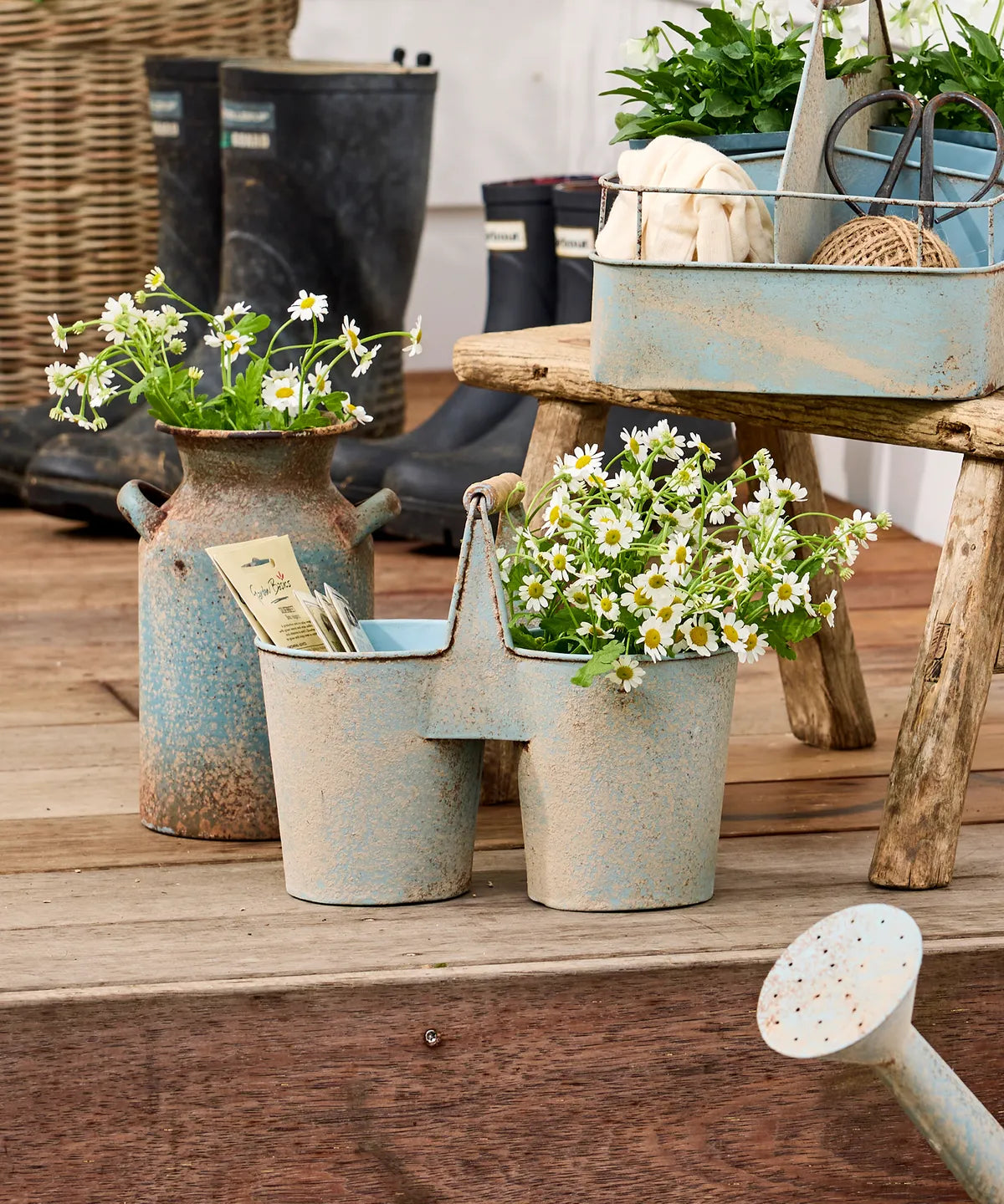 Antique Blue Jardin Seedling Holder