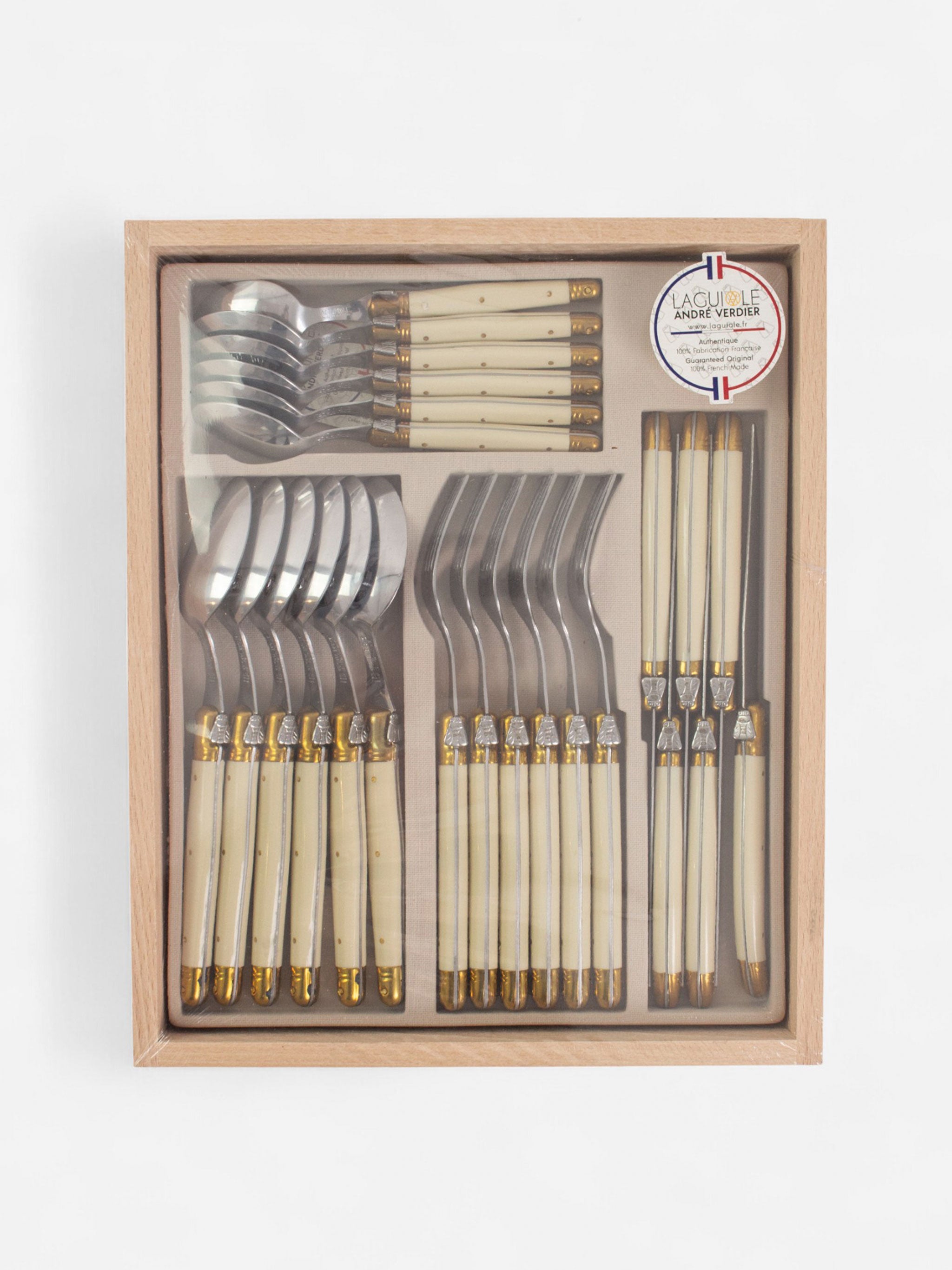 Laguiole Ivory & Brass Cutlery Set