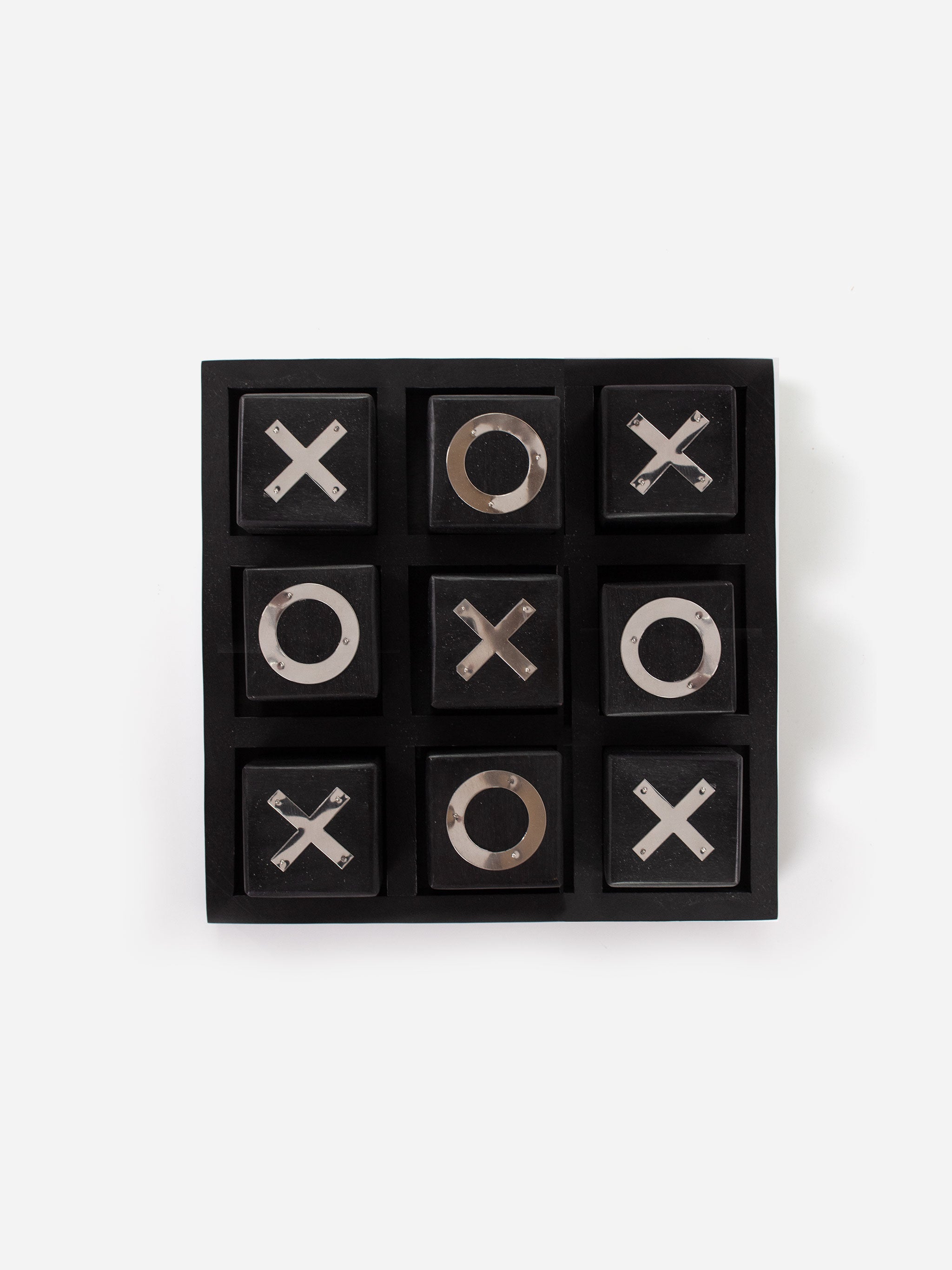 Large Black Wooden Tic Tac Toe