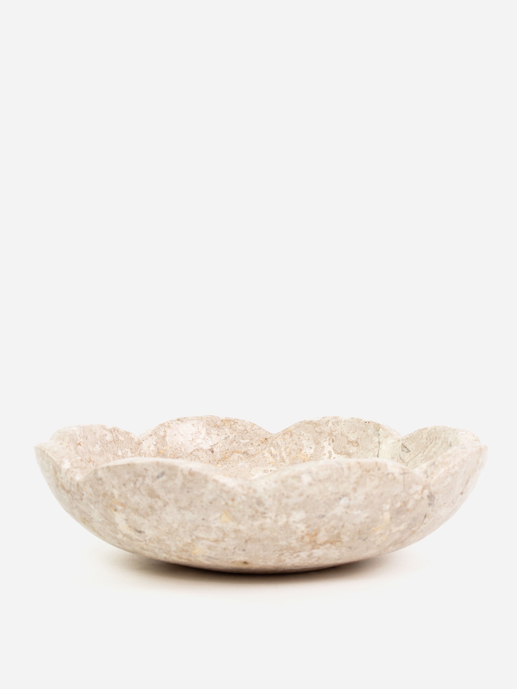 Marble Bowl with Scalloped Edge