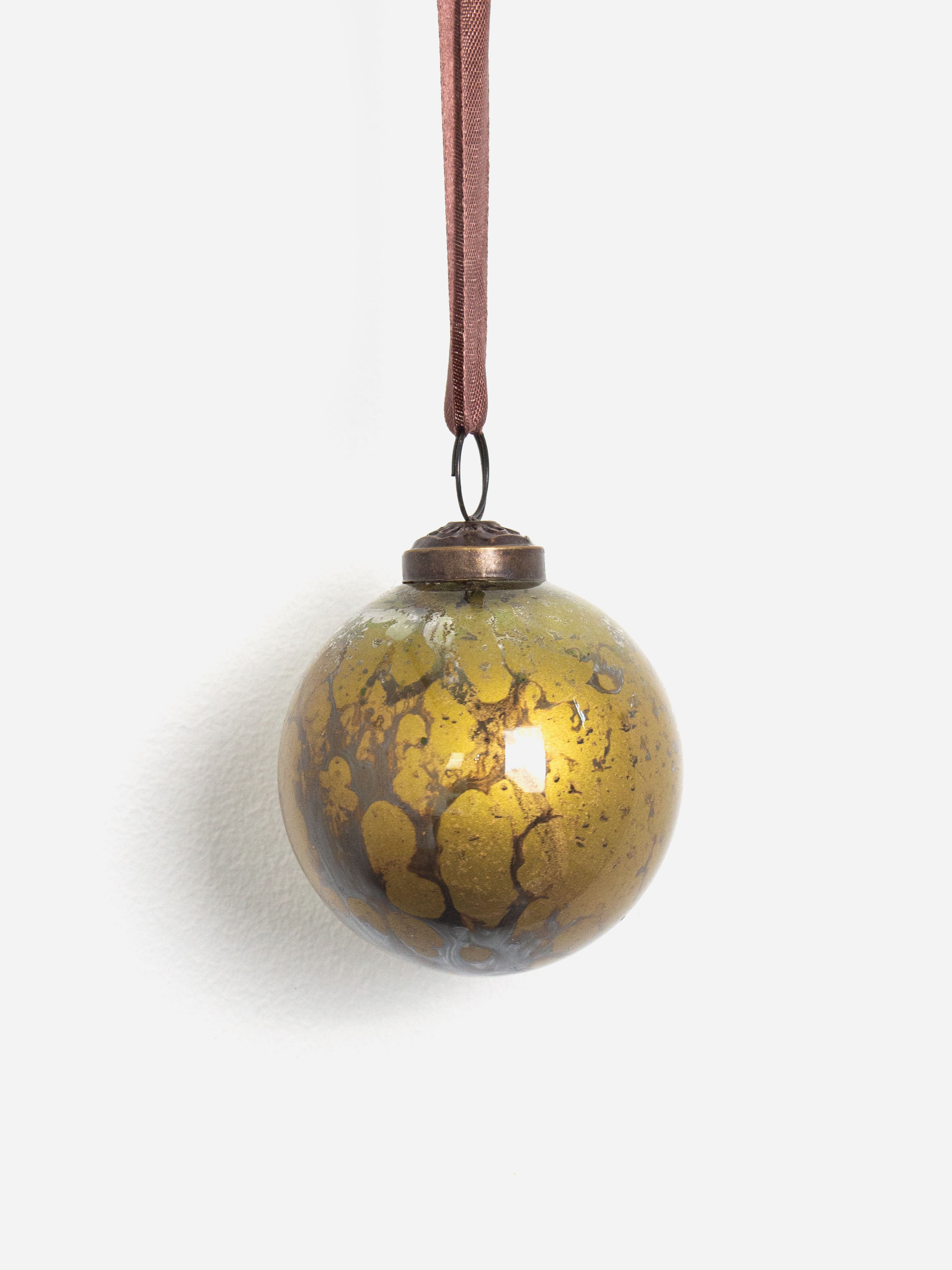 Marbleized Bauble Golden Brown