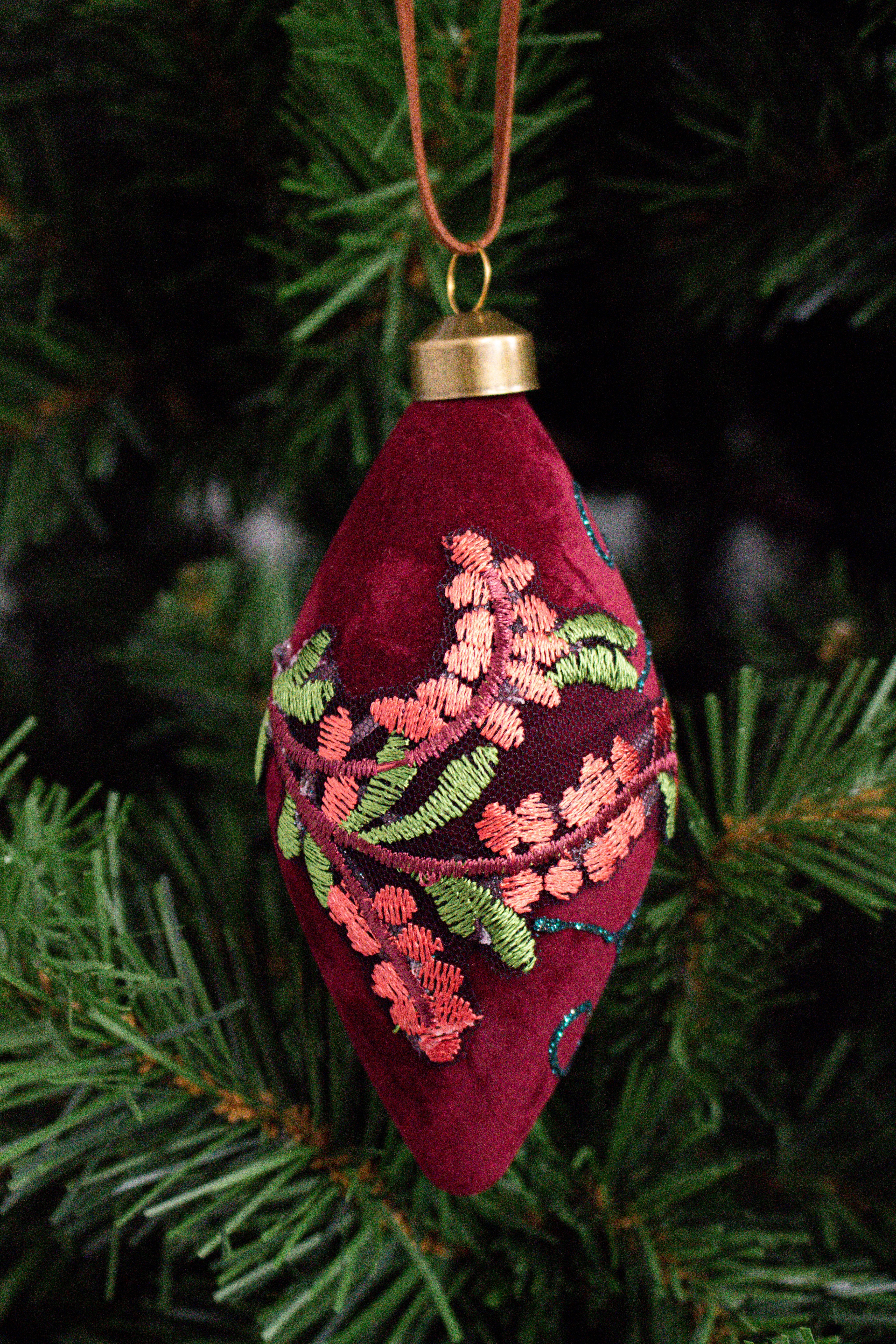 Maude Embroidered Bauble