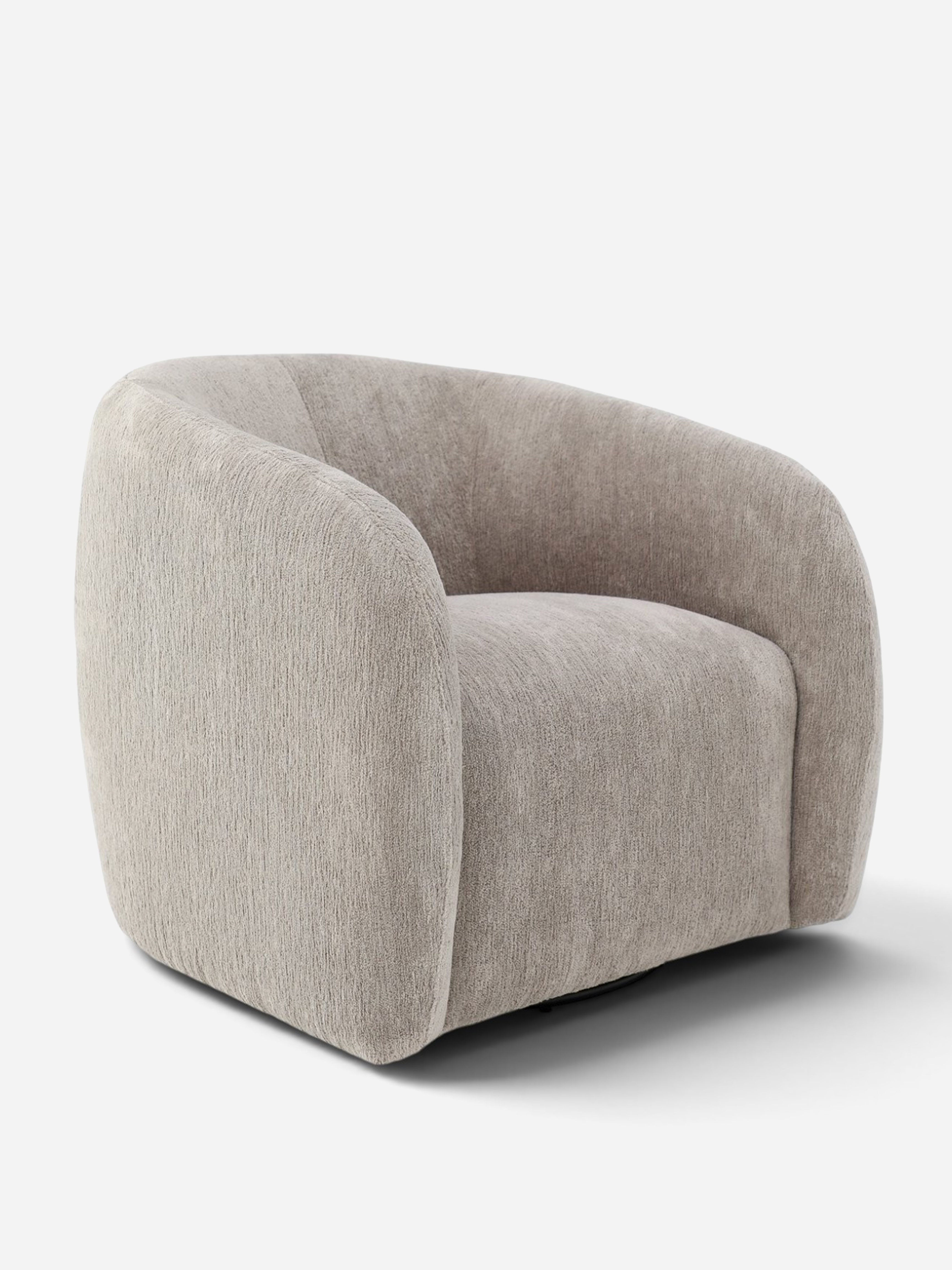 Max Snugly Chinchilla Swivel Chair