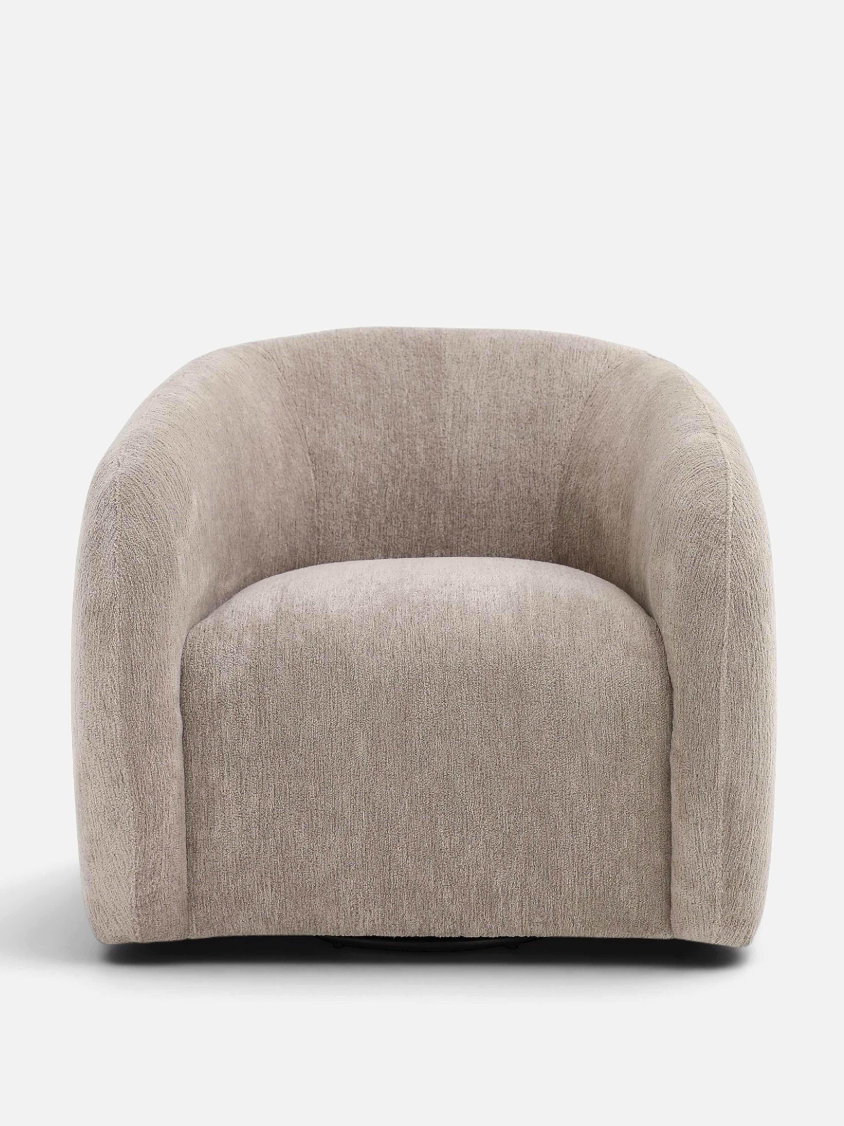 Max Snugly Chinchilla Swivel Chair