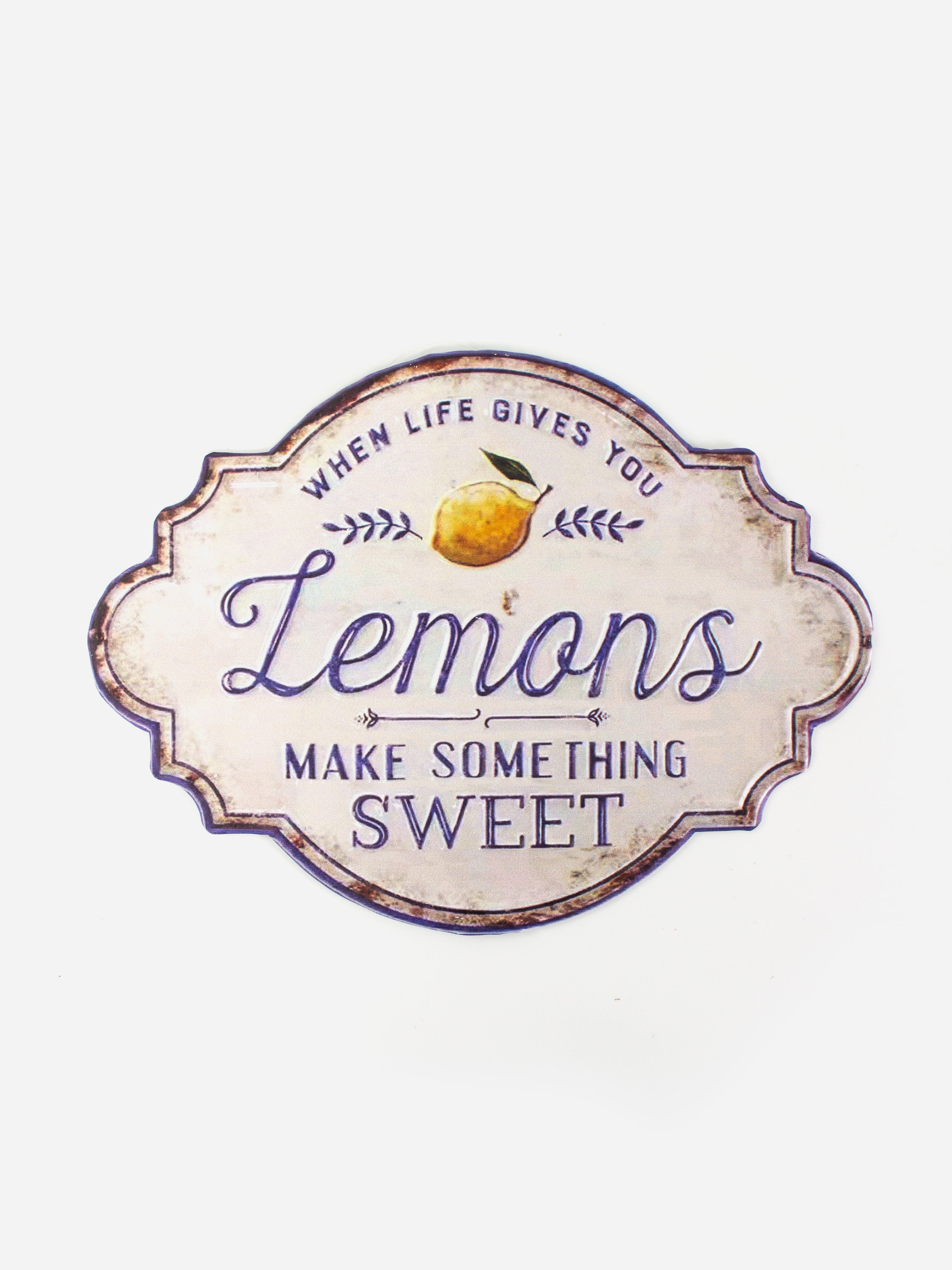 Metal Lemon Sign