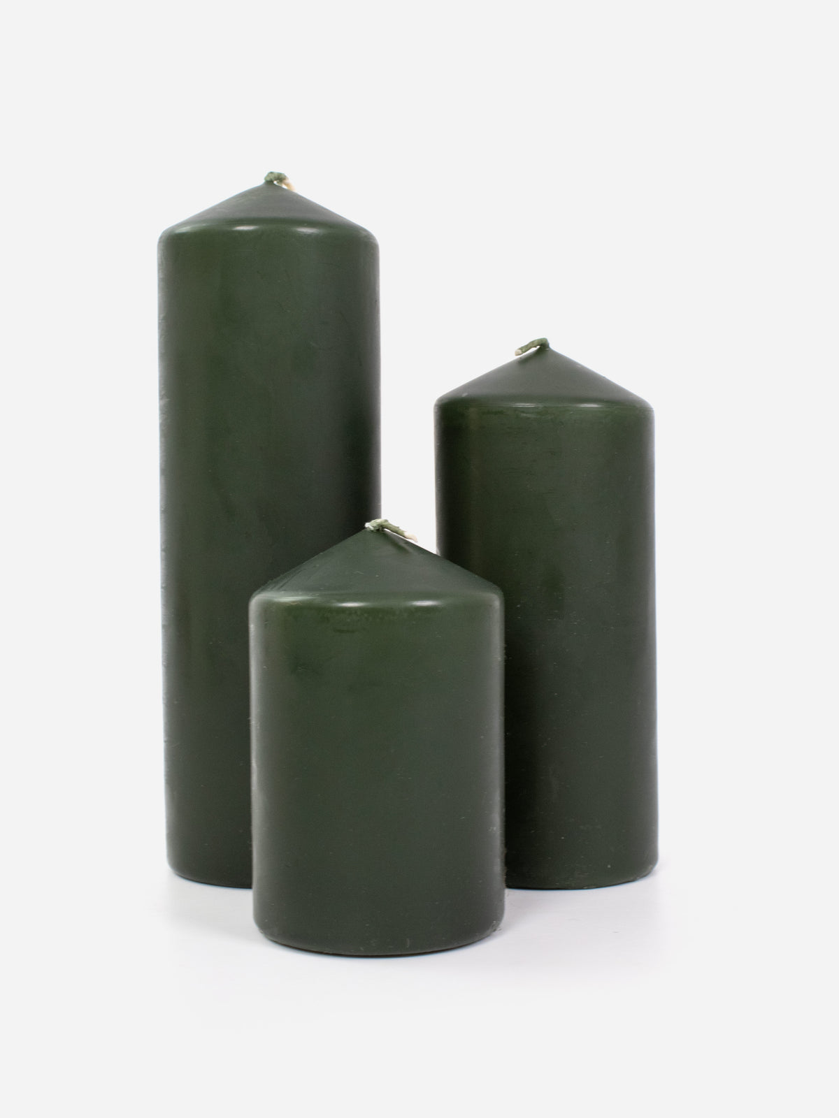 Moss Slim Pillar Candle