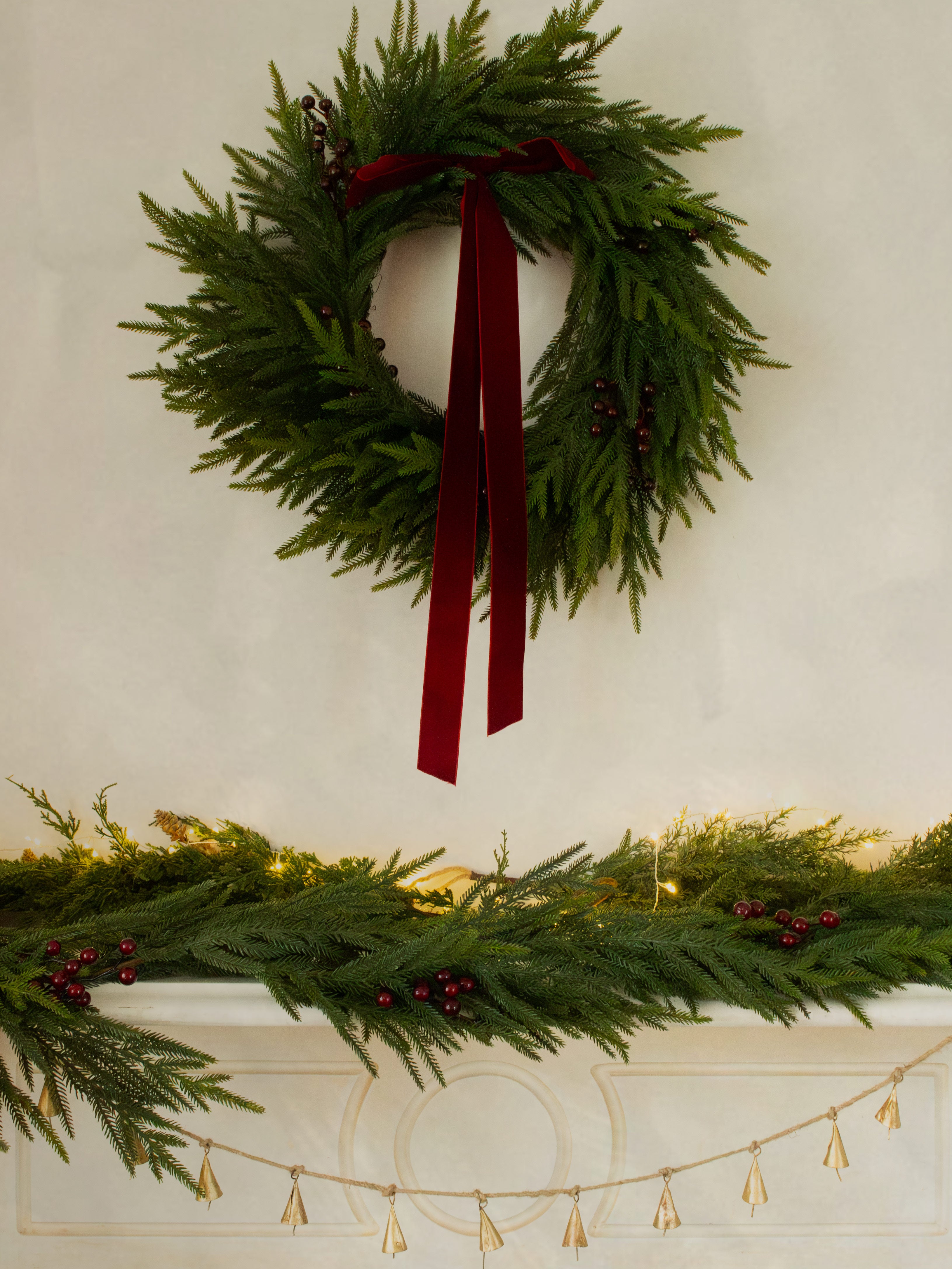 Mulberry Berries Fir Garland