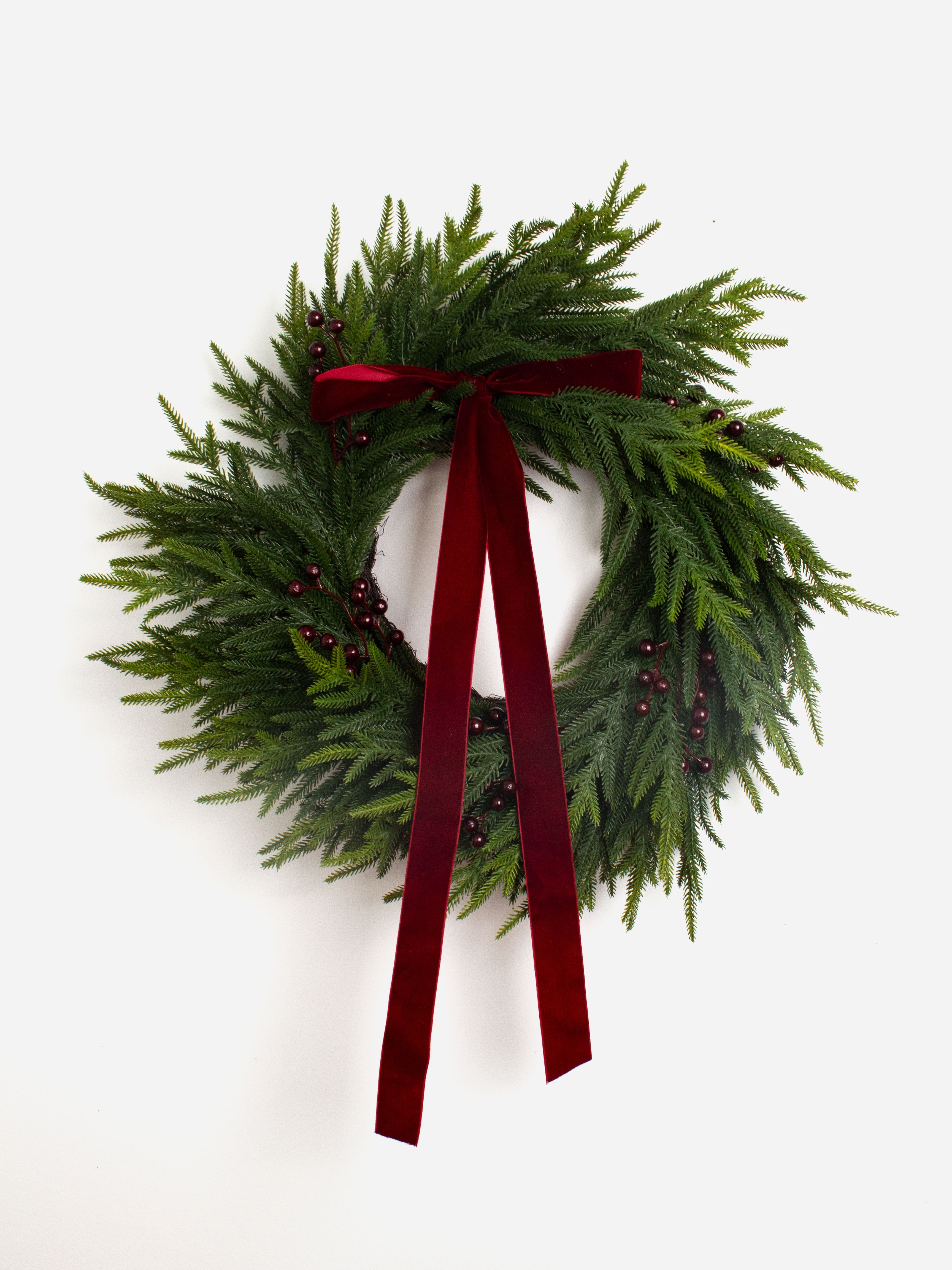 Mulberry Berries & Bow Wreath