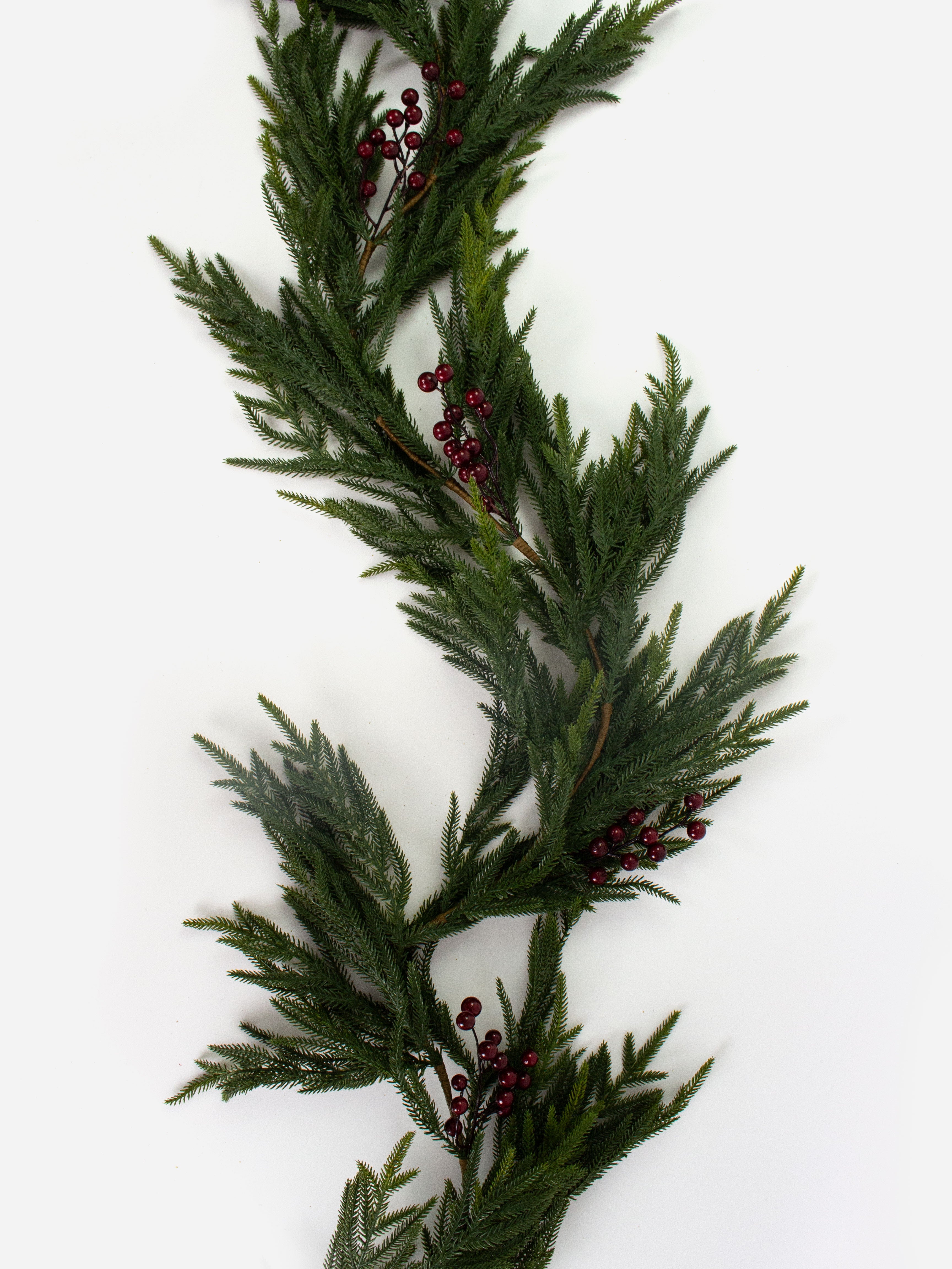 Mulberry Berries Fir Garland
